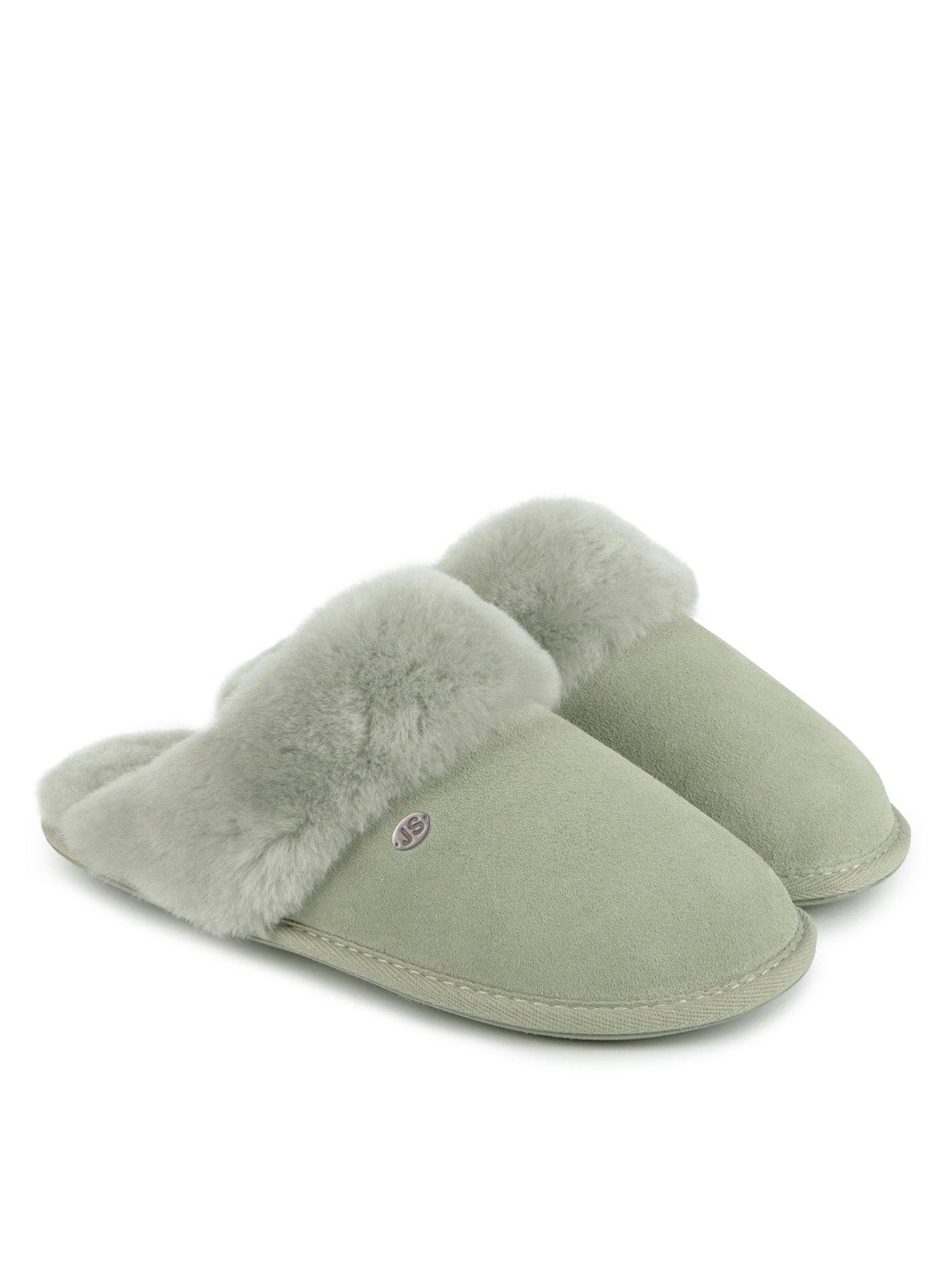 Image 1 of 4 of Just Sheepskin Duchess Mule Slippers - Green