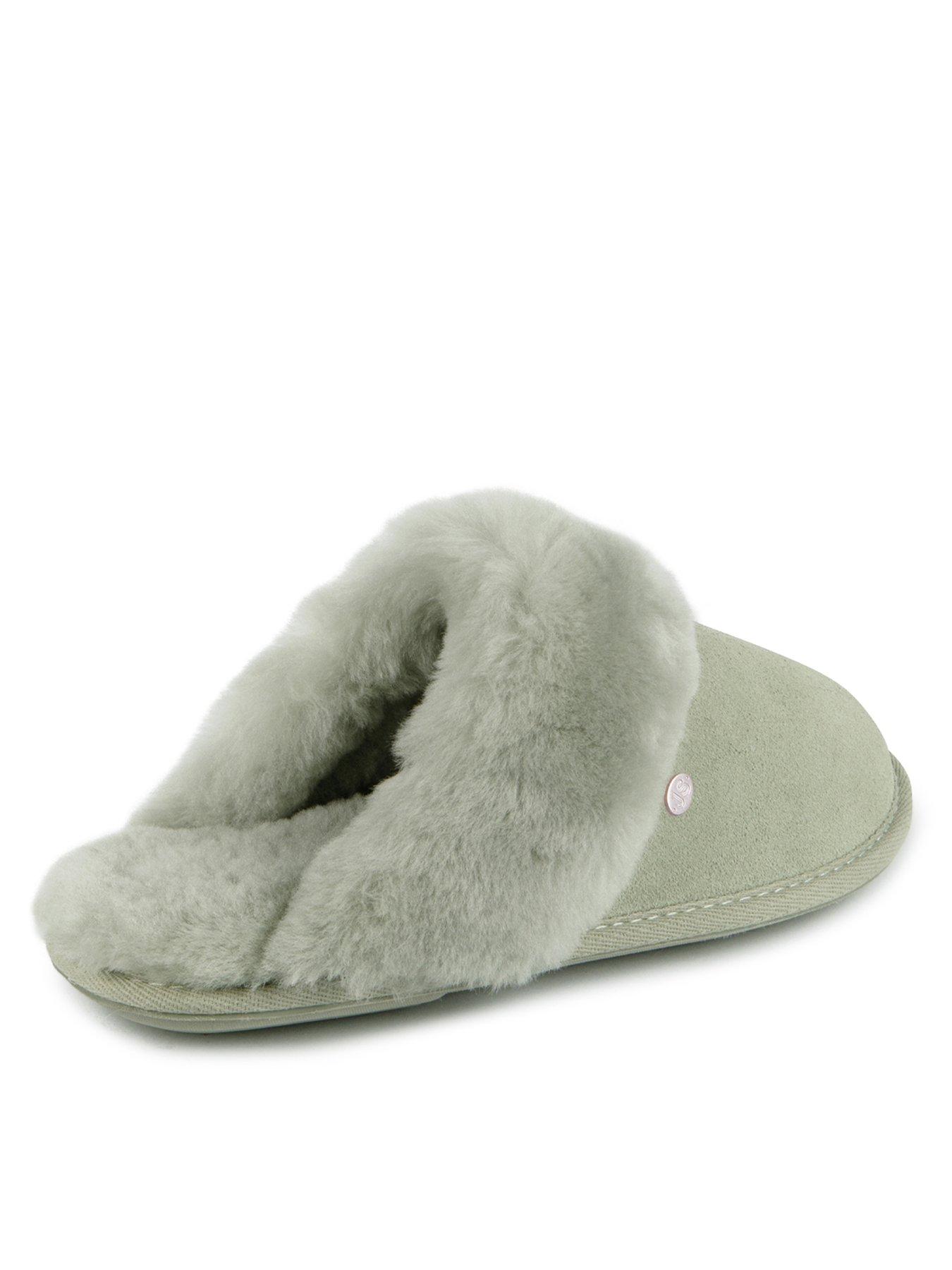 Image 3 of 4 of Just Sheepskin Duchess Mule Slippers - Green