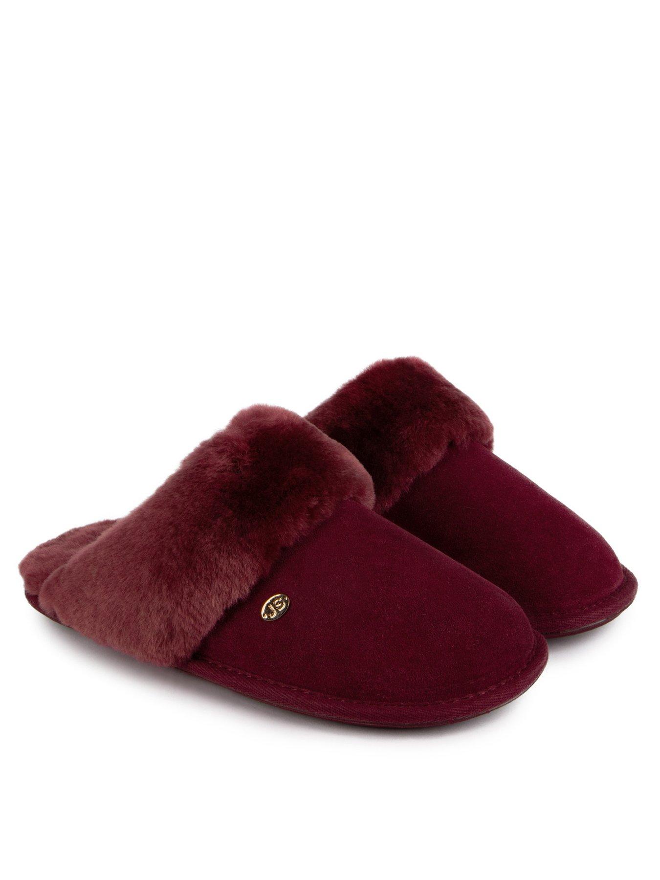Image 2 of 6 of Just Sheepskin Duchess Mule Slippers - Red