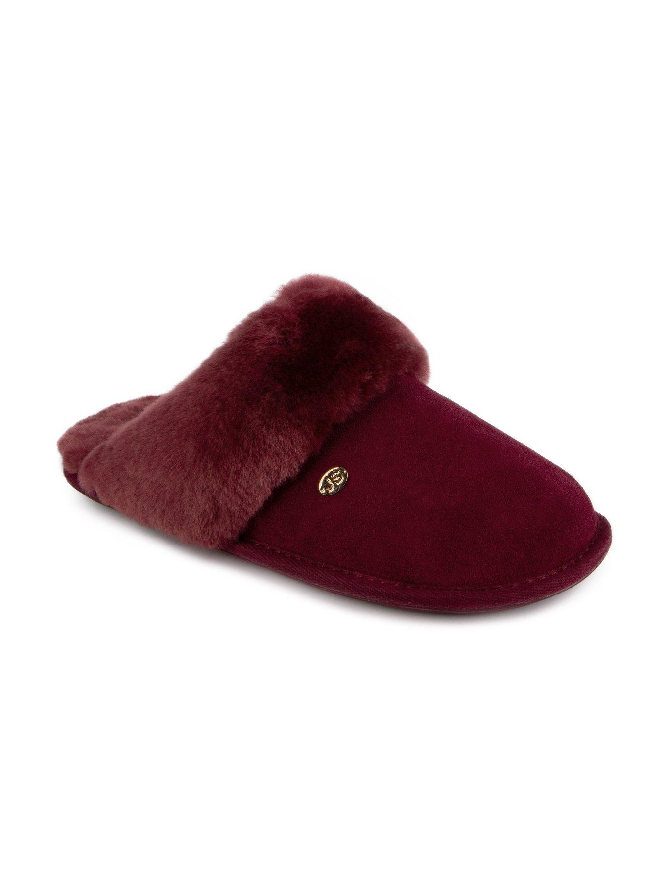 Image 5 of 6 of Just Sheepskin Duchess Mule Slippers - Red