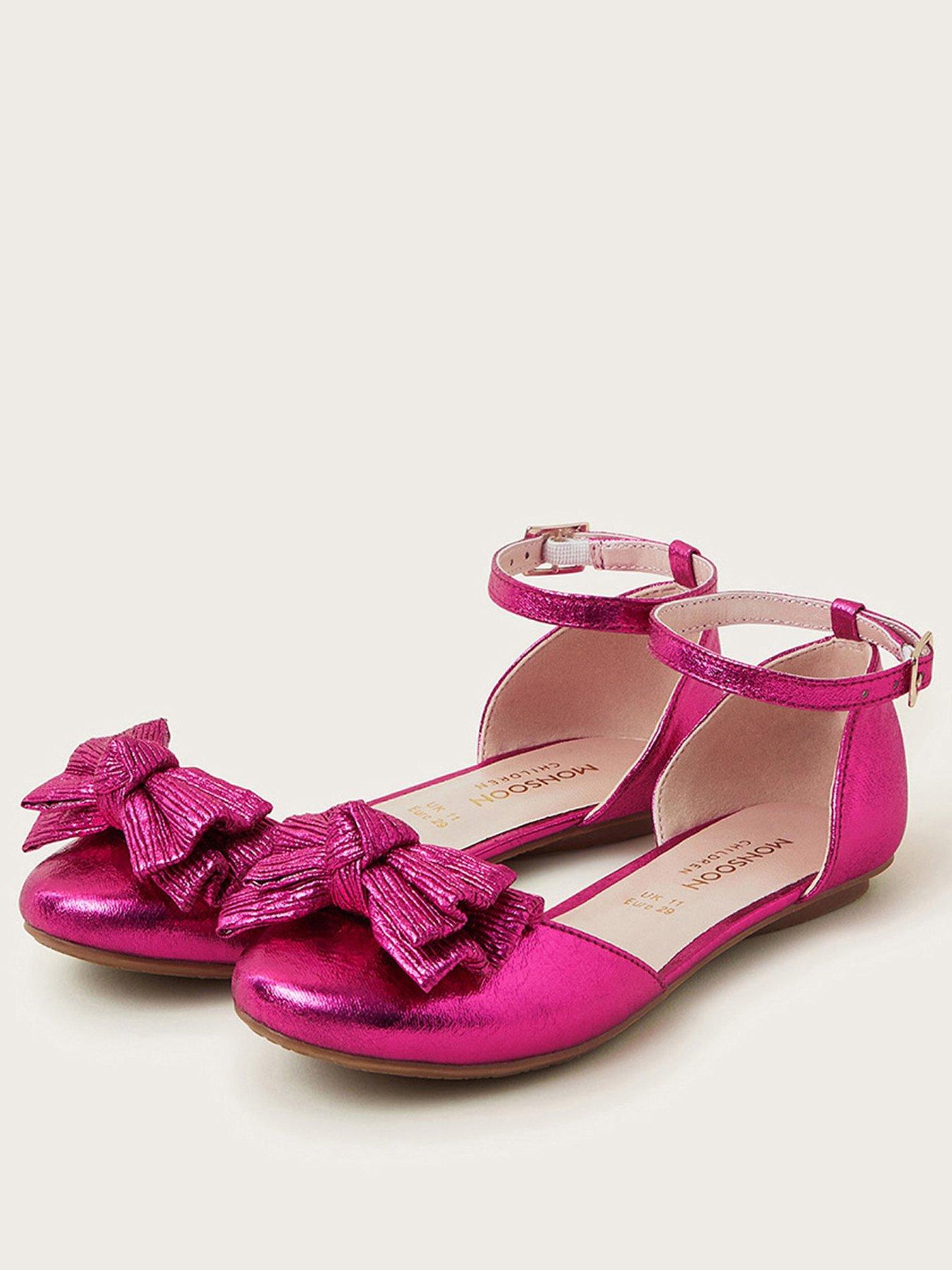 monsoon-girls-pleated-bow-ballet-flats-pinkstillFront