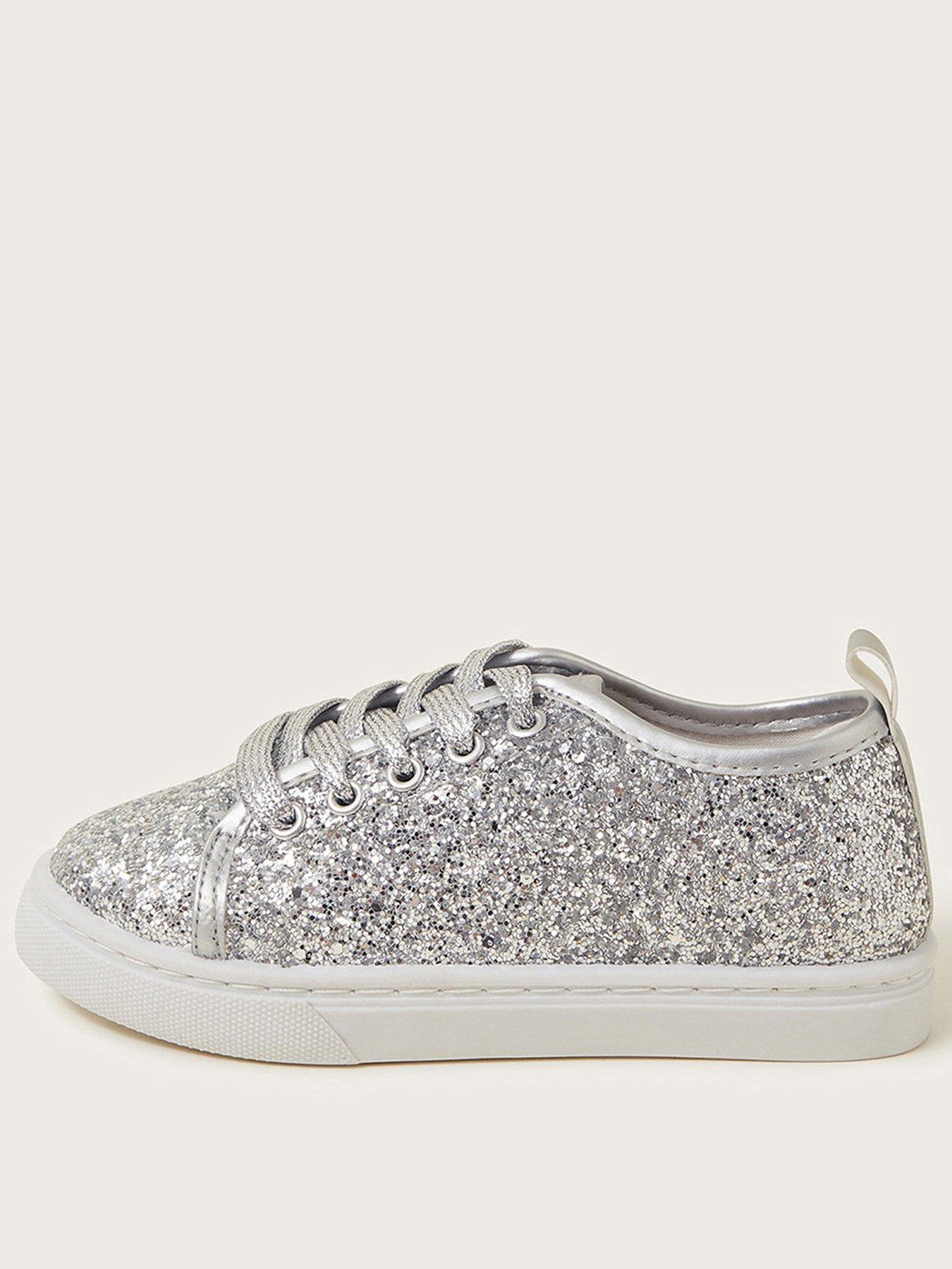 monsoon-girls-silver-glitter-trainers-silver