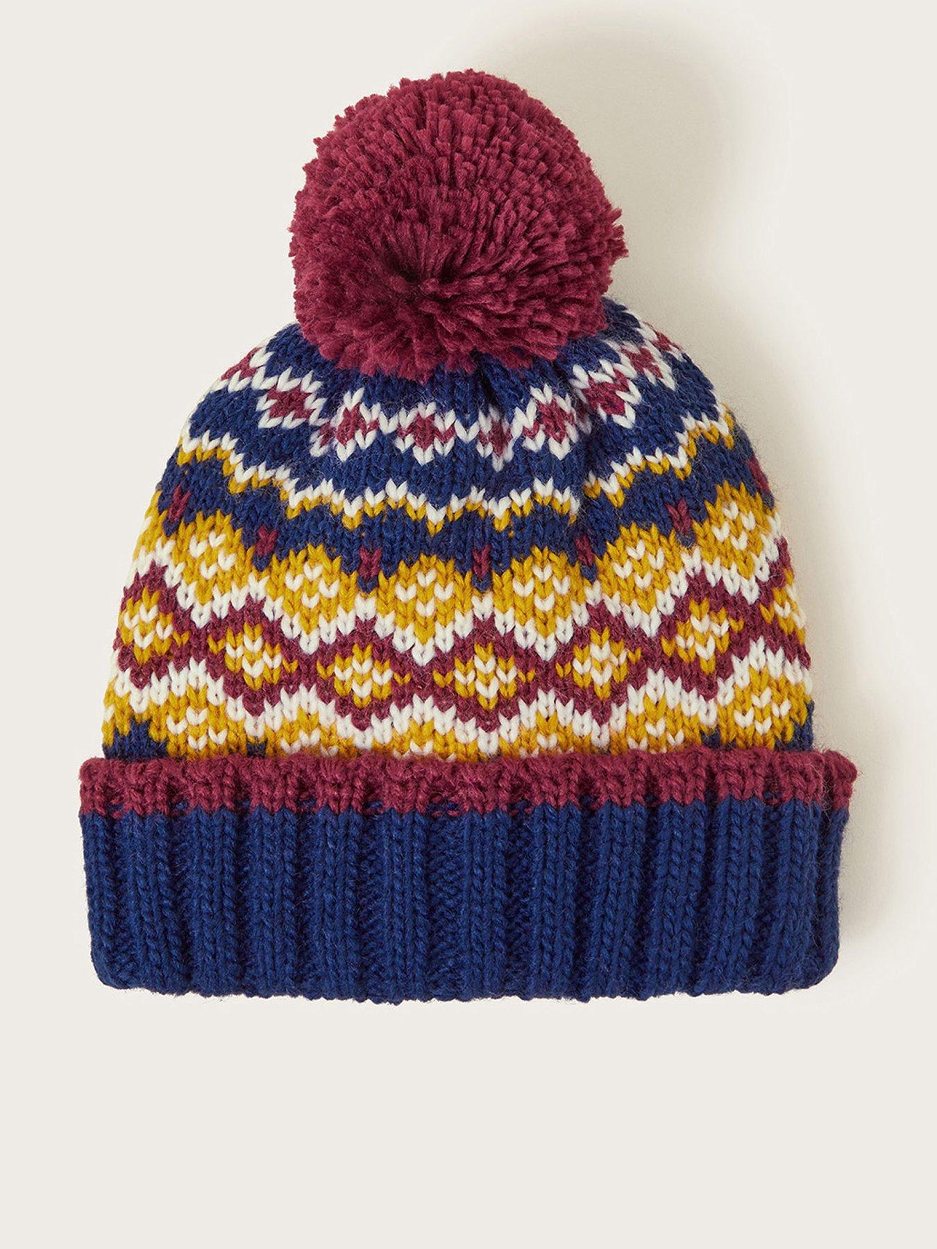 monsoon-girls-fair-isle-pom-beanie-hat-multi