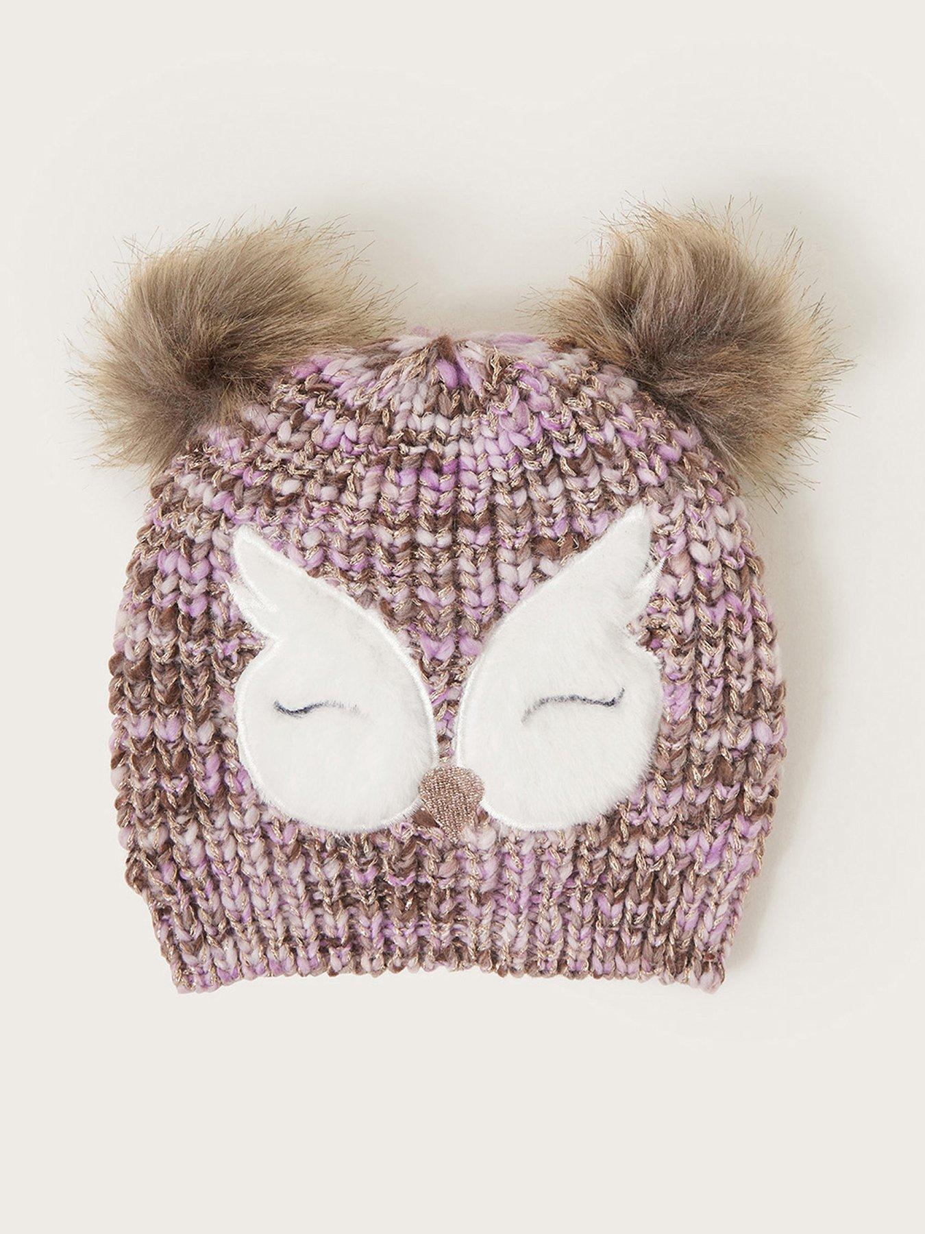 monsoon-girls-owl-chunky-knit-hat-purple