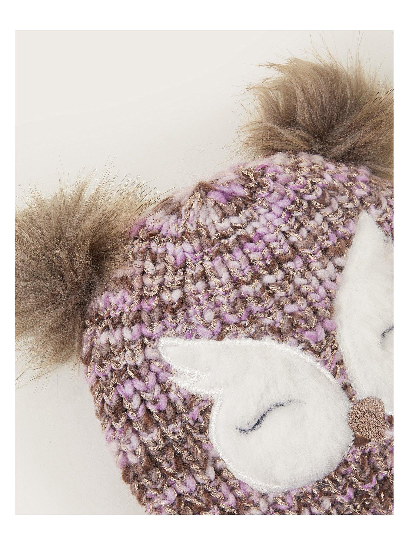 monsoon-girls-owl-chunky-knit-hat-purpleback