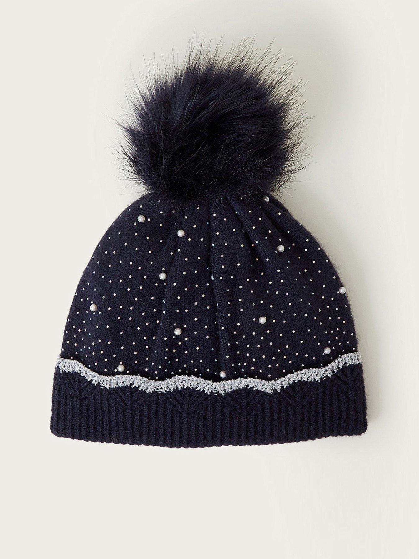 Image 1 of 2 of Monsoon Girls Scallop Rosie Hat - Navy