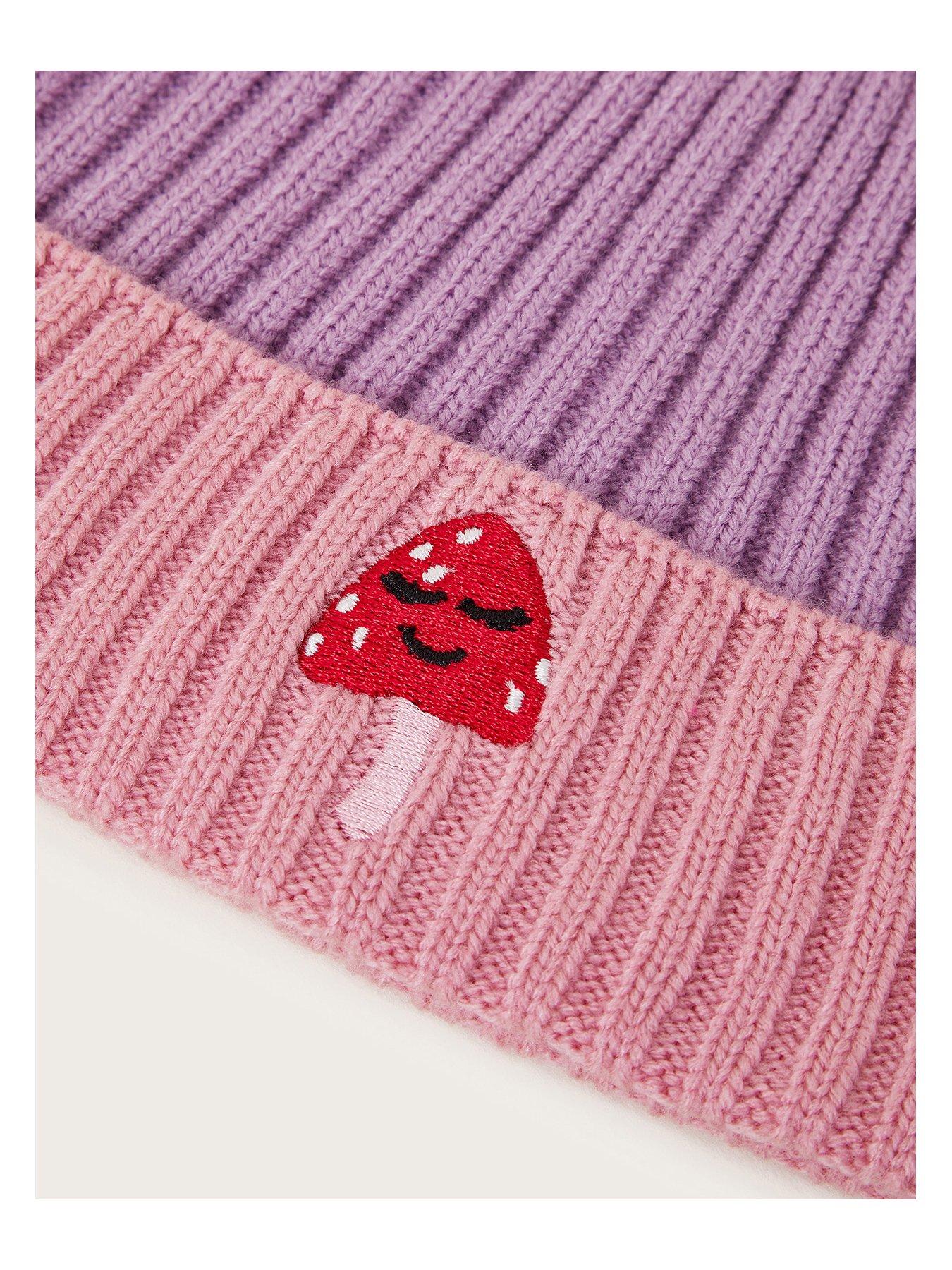 monsoon-girls-mushroom-colour-block-rib-beanie-pinkback