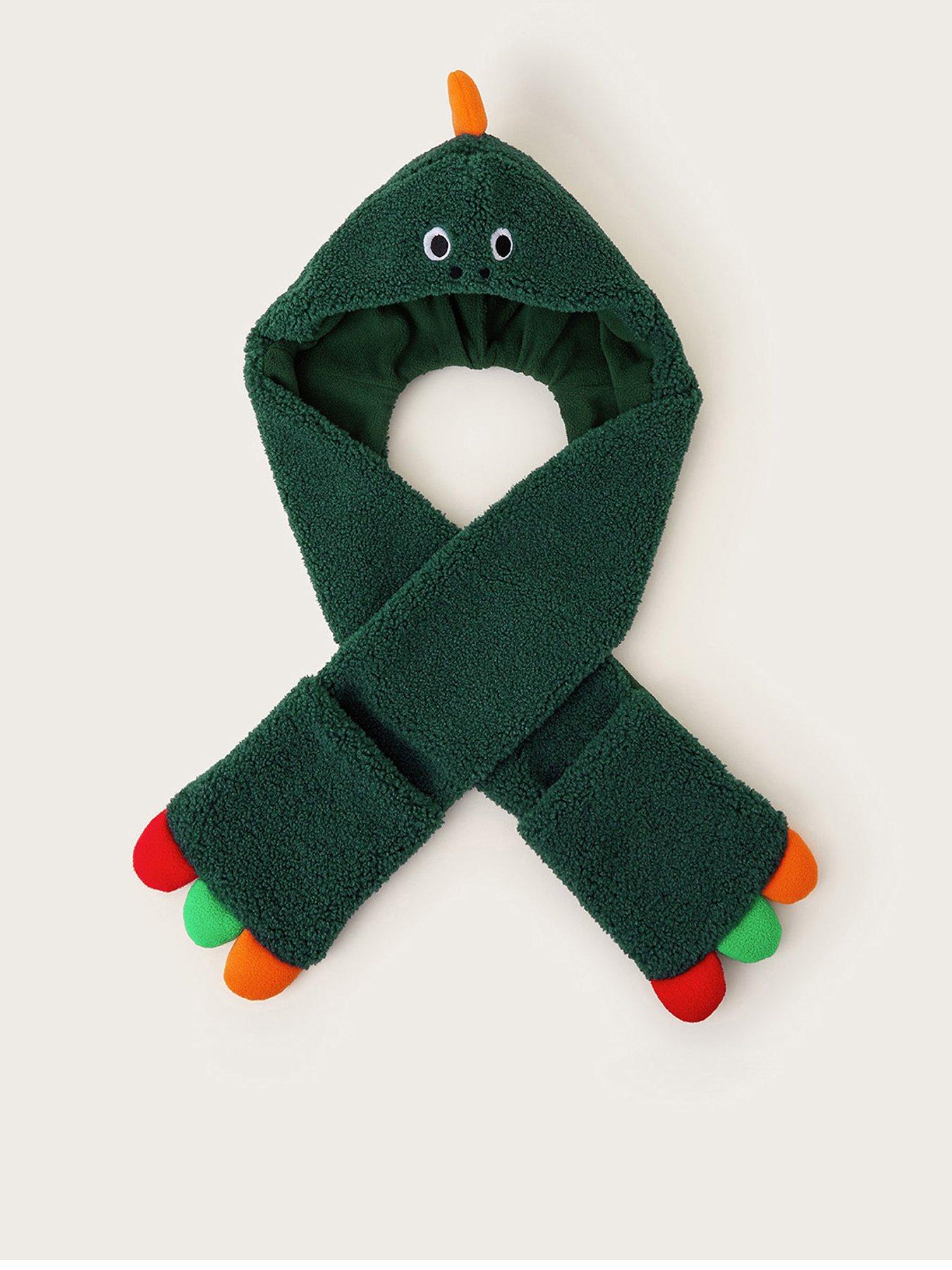 monsoon-boys-fleece-dino-hat-scarf-green