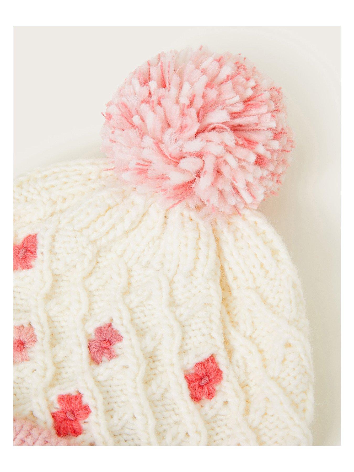 monsoon-girls-flower-pom-pom-beanie-ivoryback