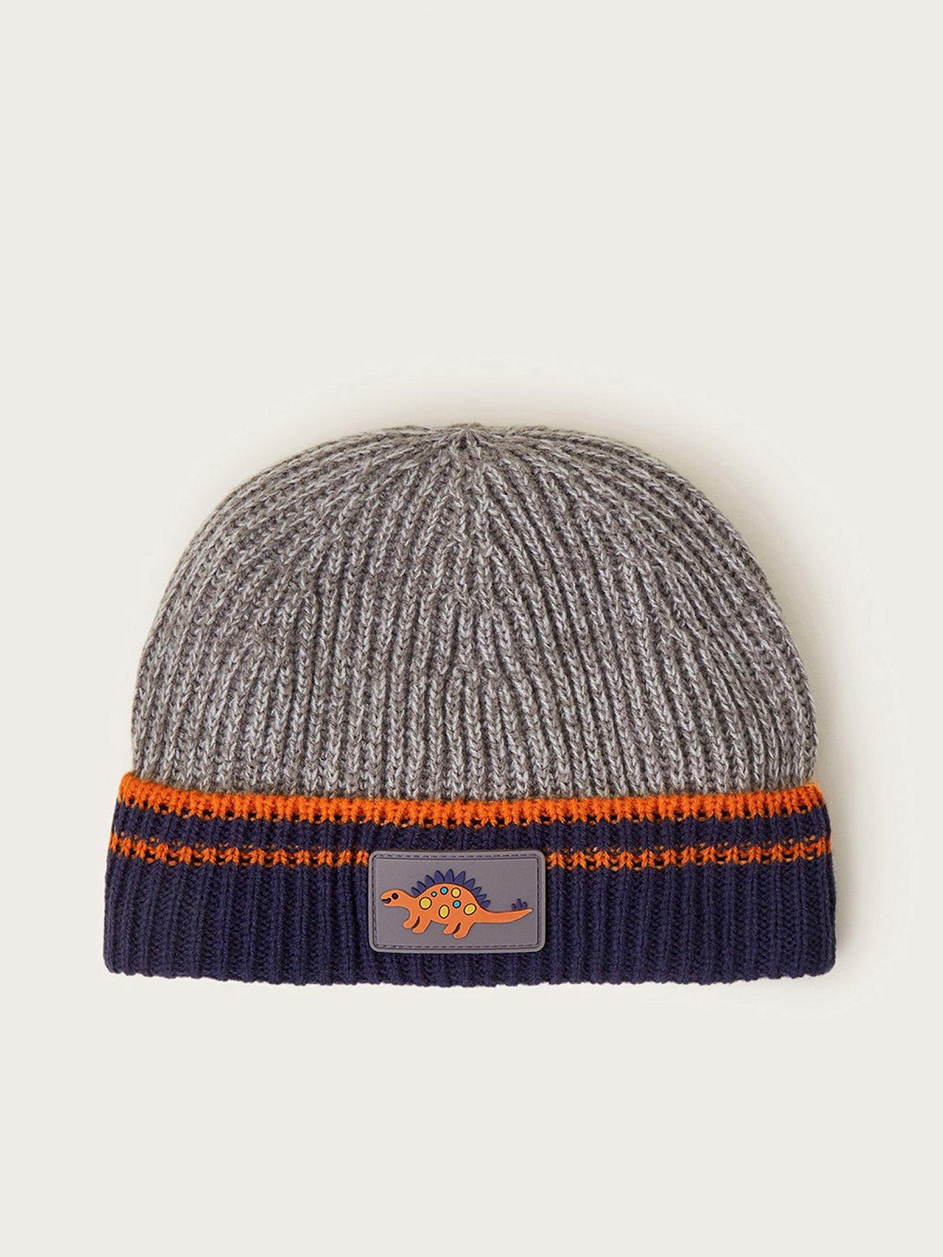 monsoon-boys-dino-badge-knitted-hat-grey