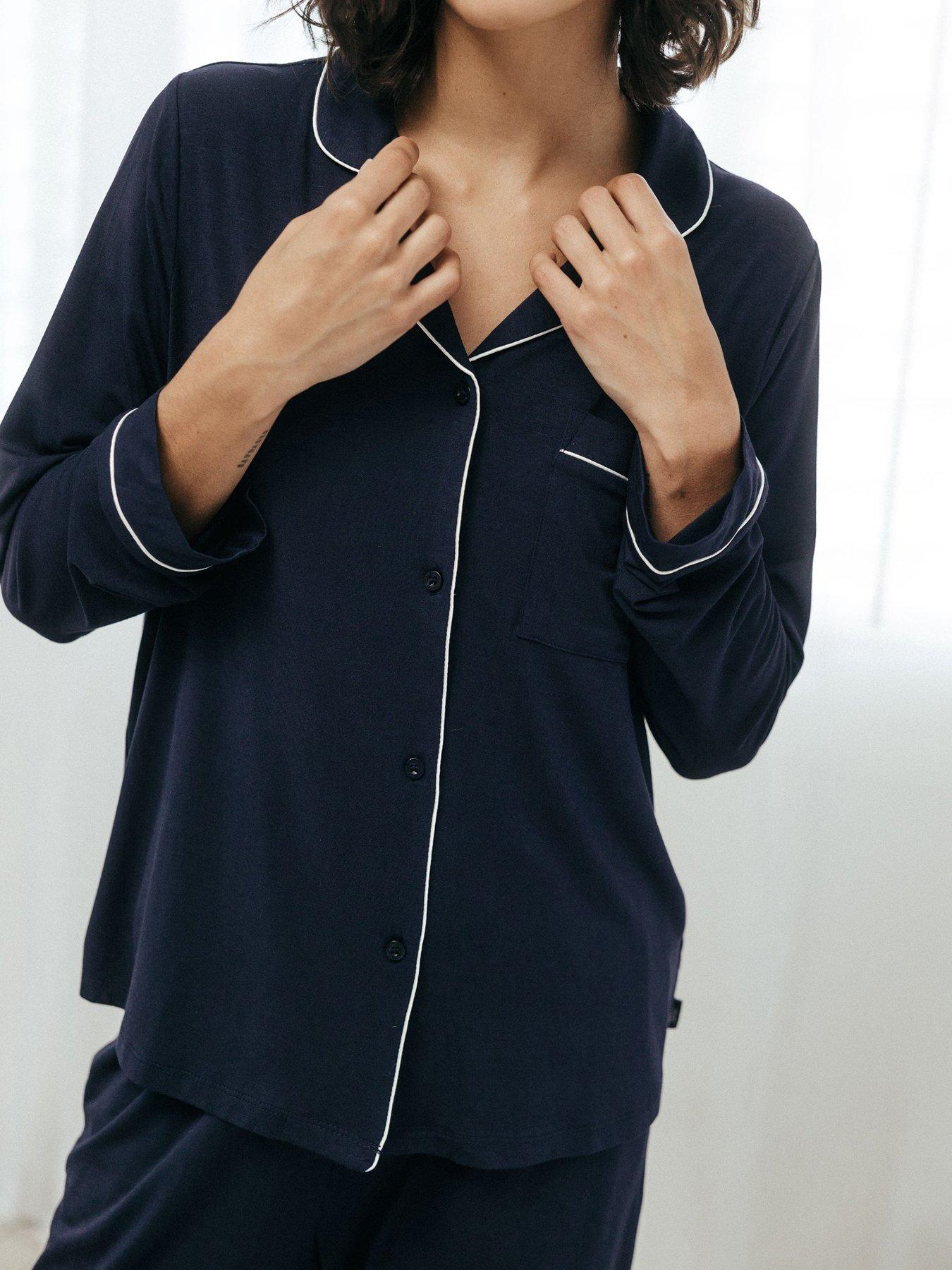 chelsea-peers-modal-button-up-long-pyjama-set-navydetail