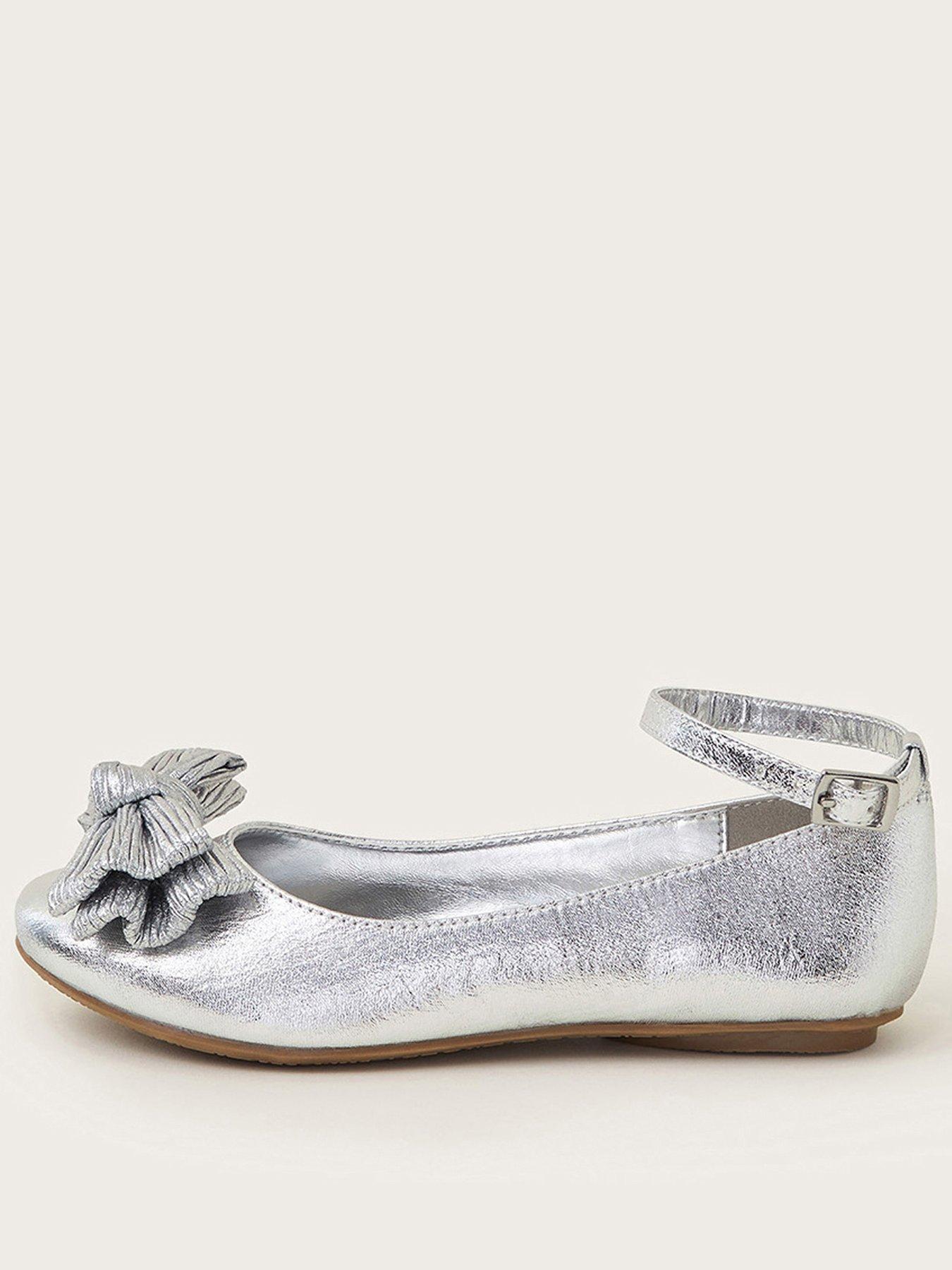 monsoon-girls-pleated-bow-ballet-flats-silver