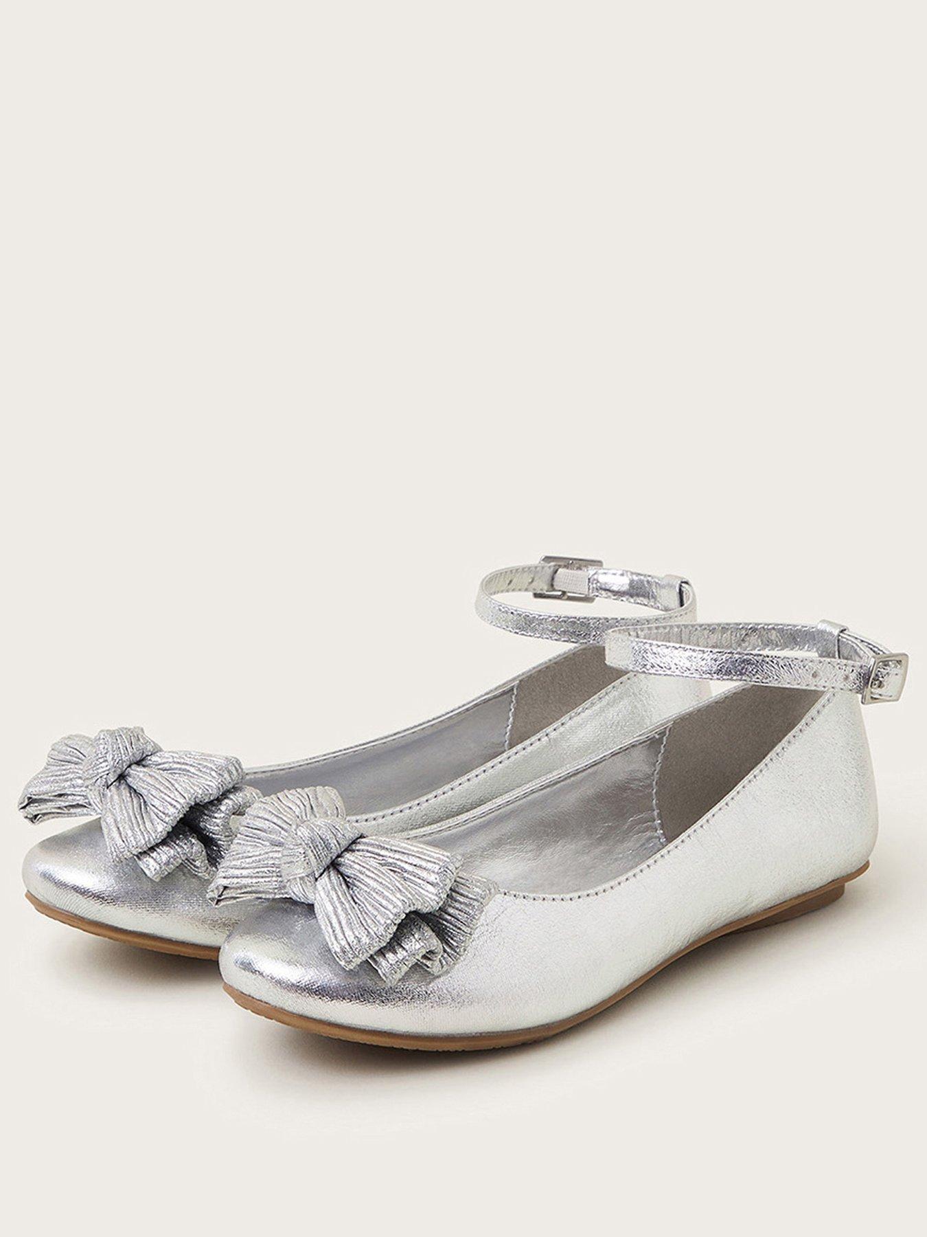 monsoon-girls-pleated-bow-ballet-flats-silverstillFront