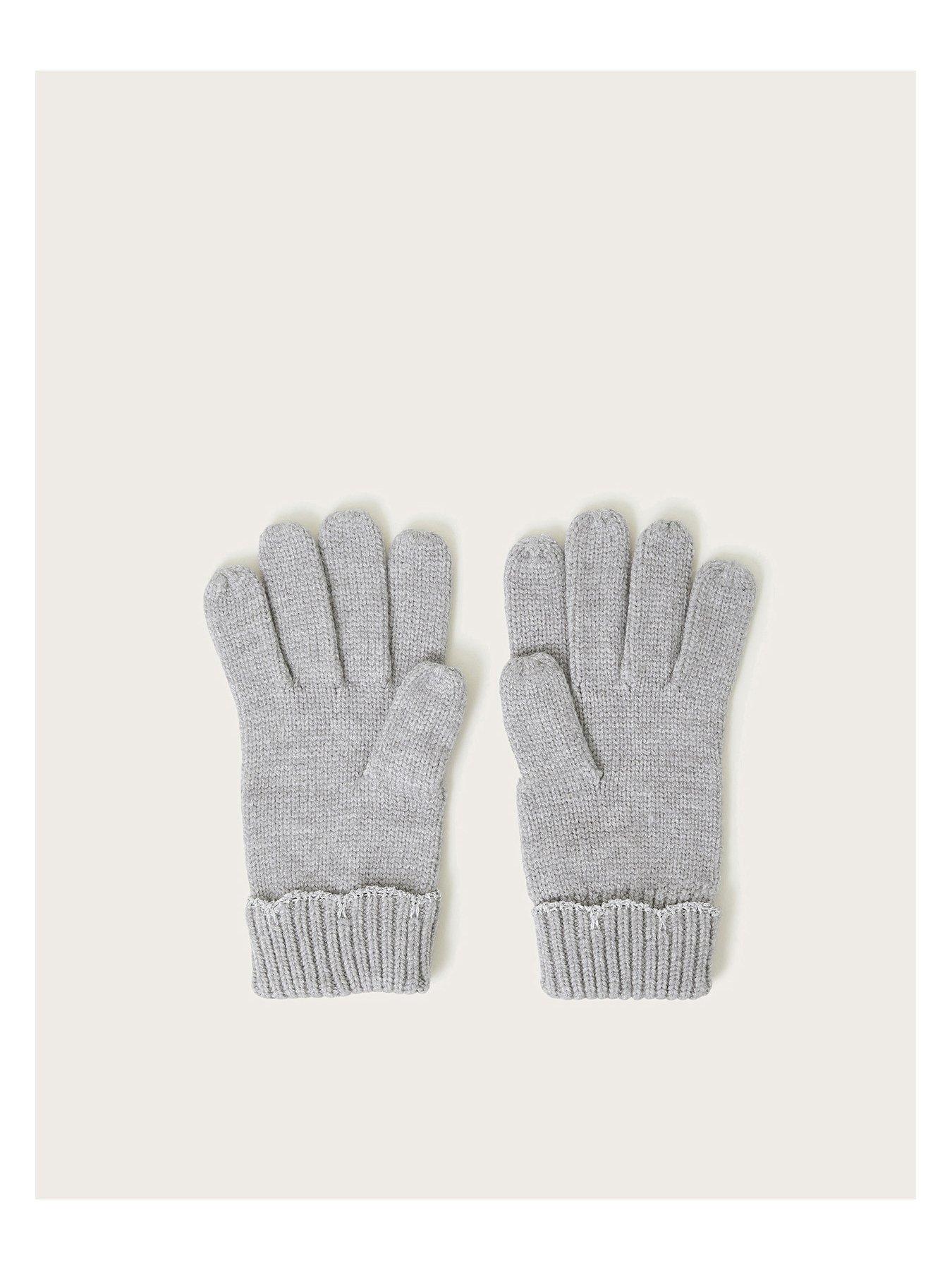 Image 2 of 3 of Monsoon Girls Rosa Scallop Glove - Grey