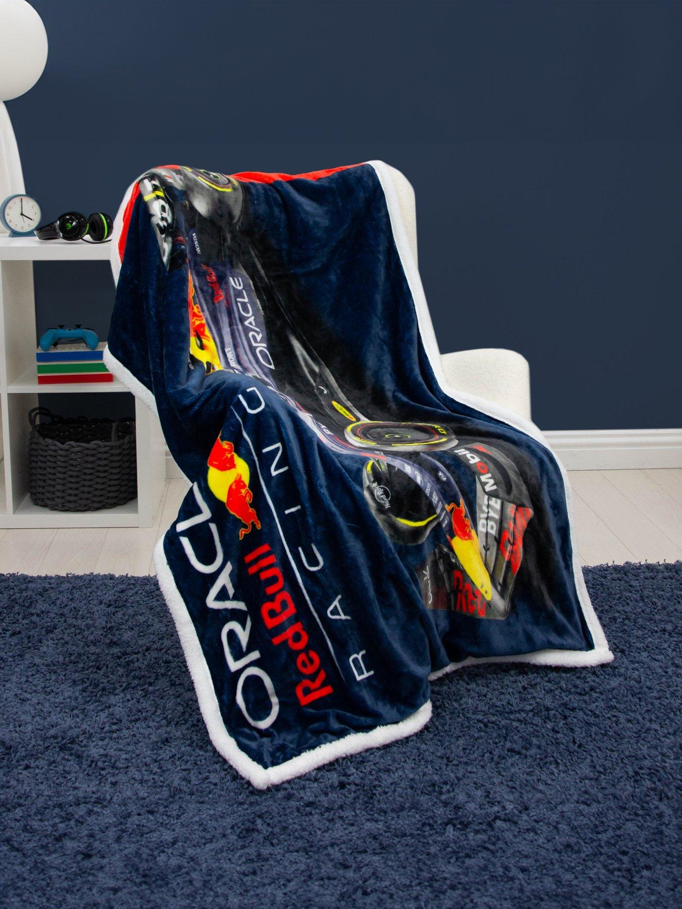 F1 Red Bull F1 Red Bull Sherpa Lined Fleece Blanket