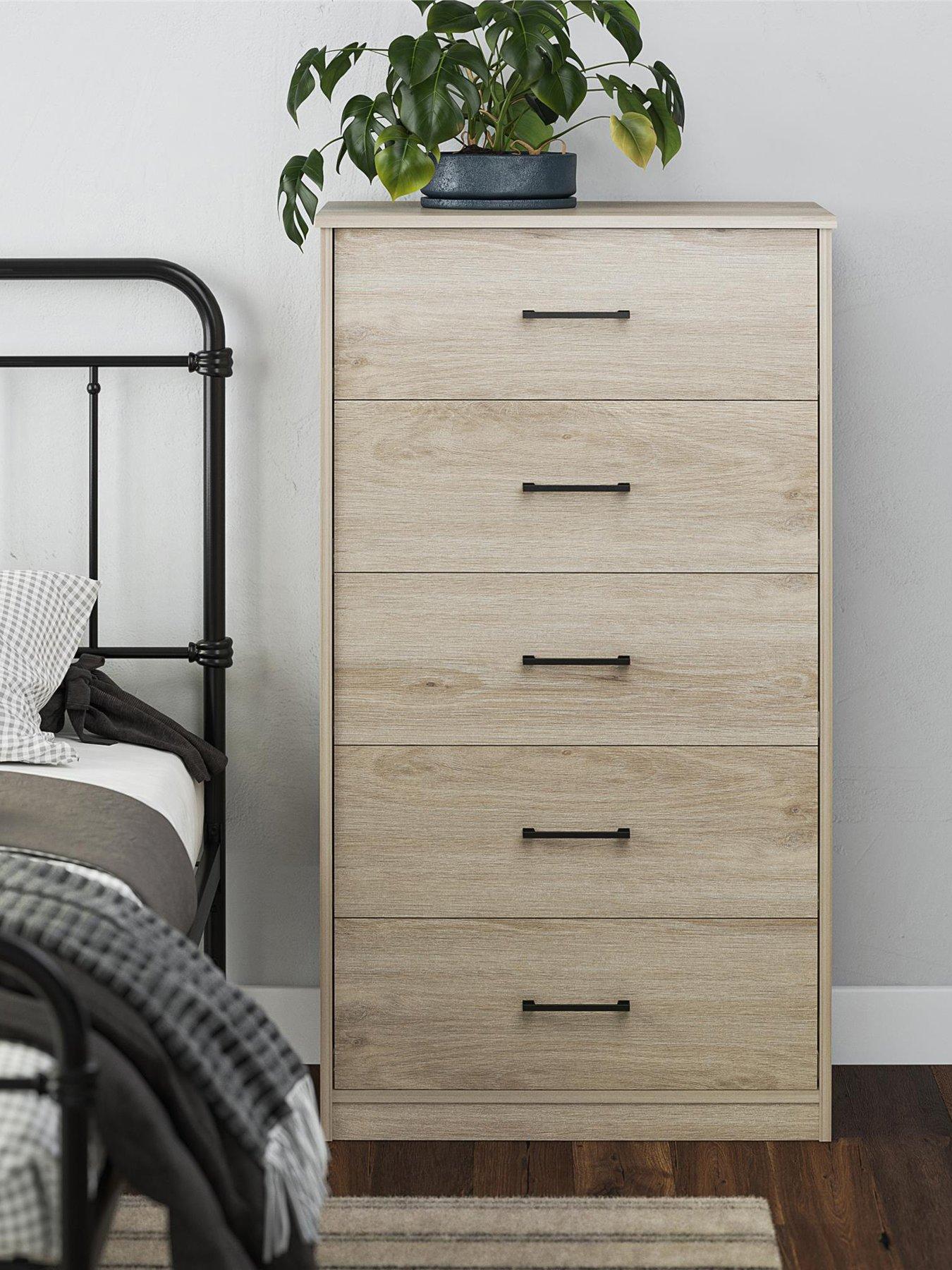 Image of Dorel Home Pearce 5 Drawer Chest - Oak