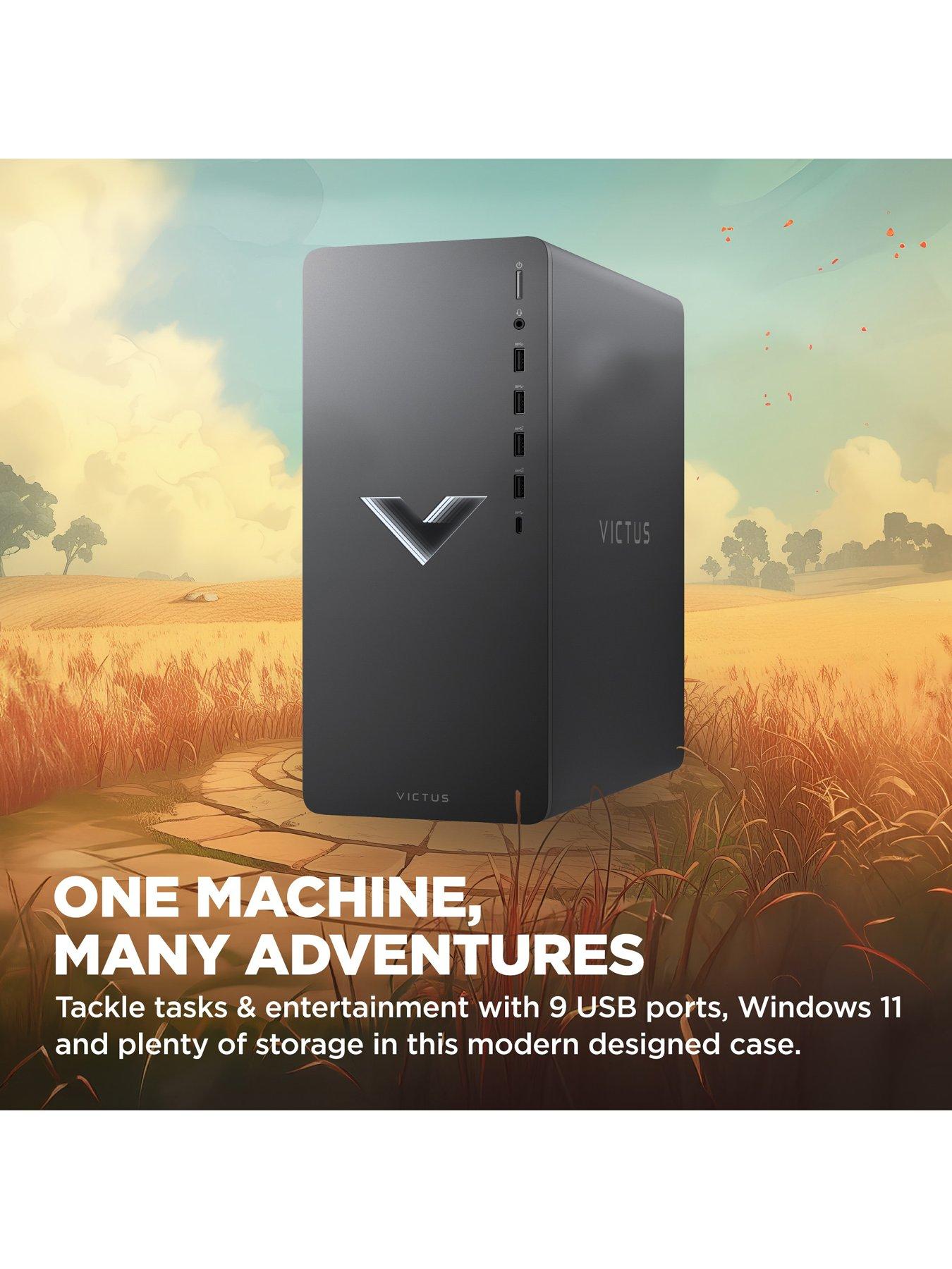 Image 4 of 7 of HP Victus 15L Gaming Desktop TG02-2001na - Intel Core i5-14400F, NVIDIA RTX 3050, 16GB RAM, 512GB SSD - Mica Silver