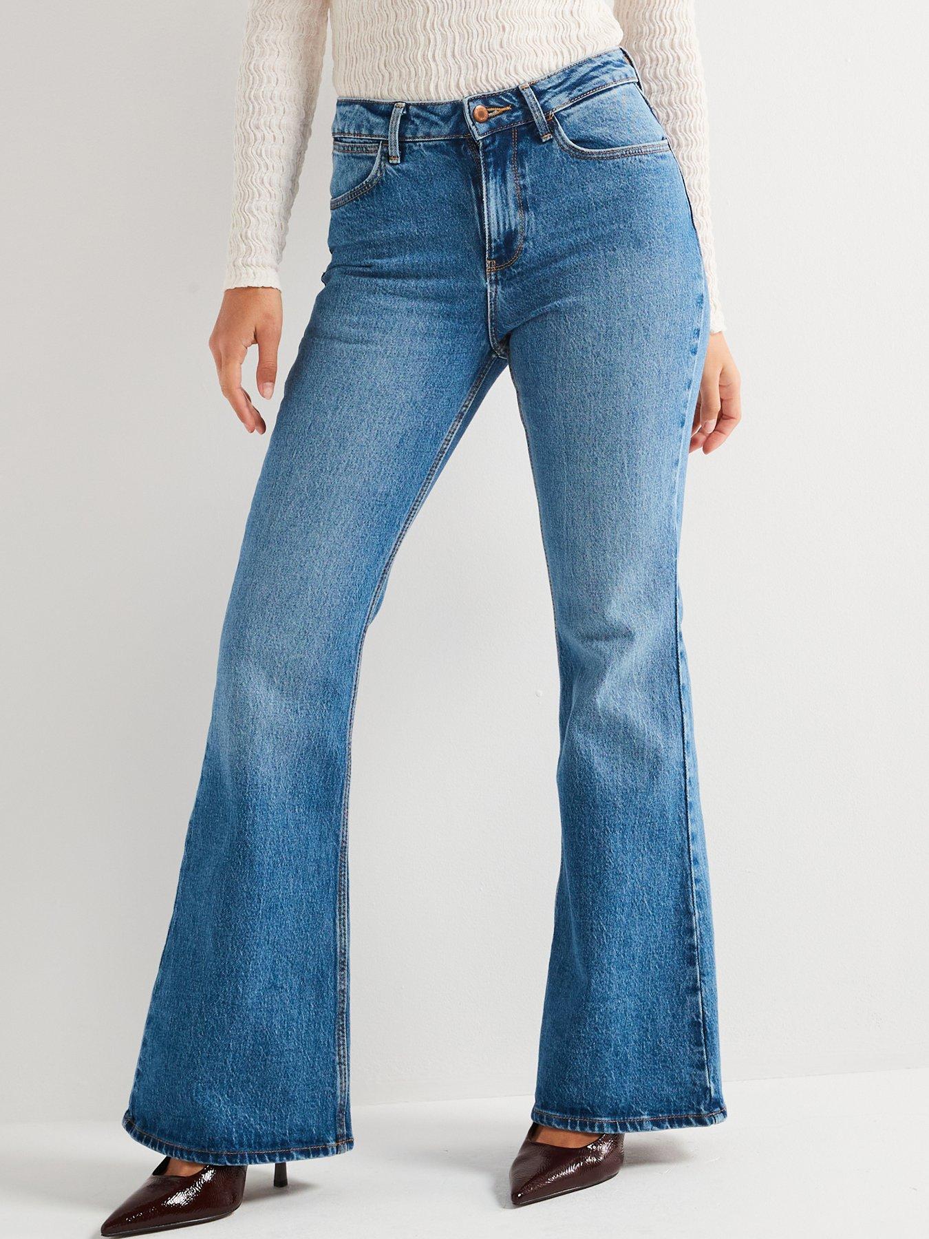 Image 1 of 4 of Wrangler Fierce Flare Jean-blue