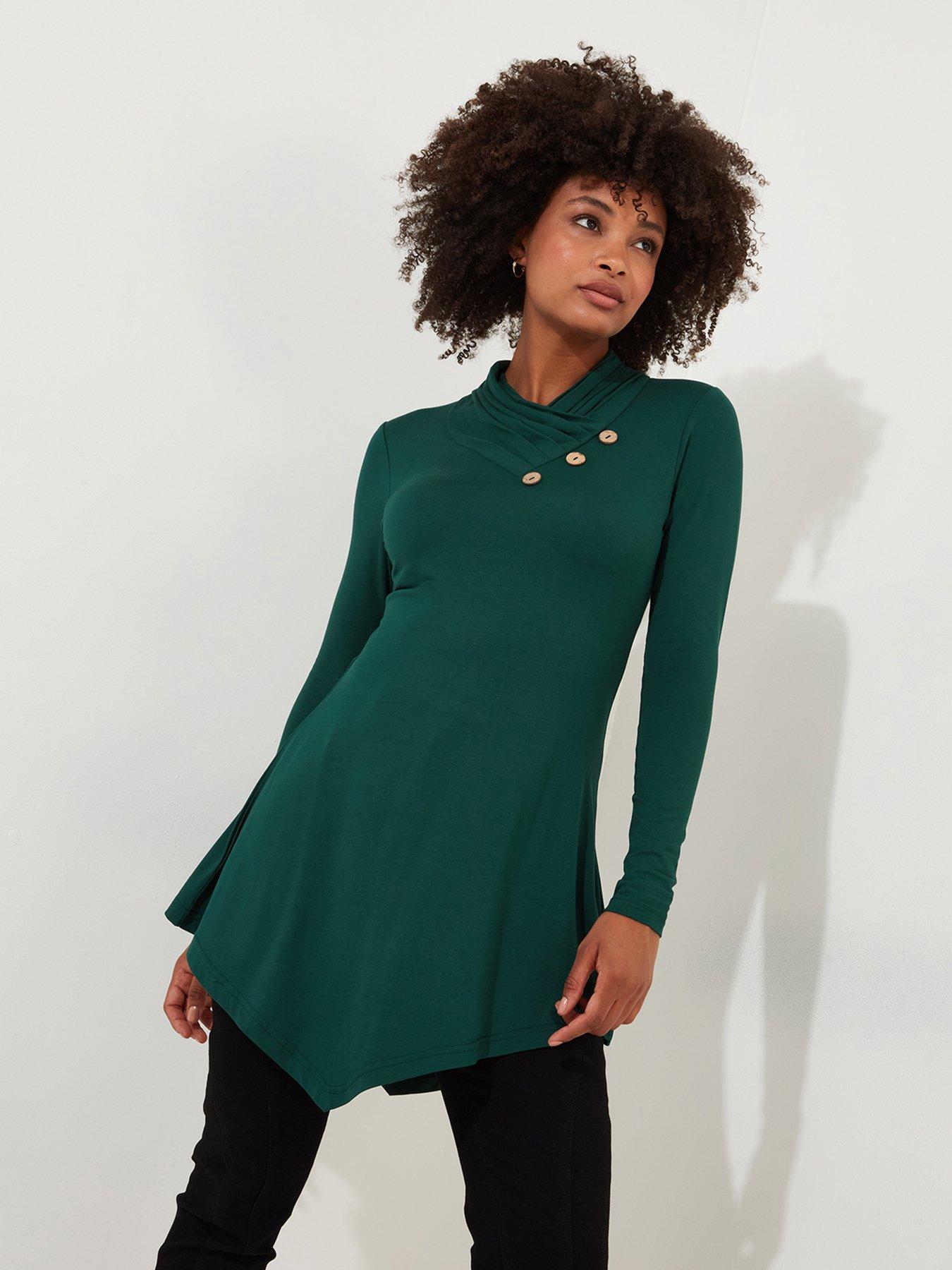 joe-browns-button-jersey-tunic-dark-green