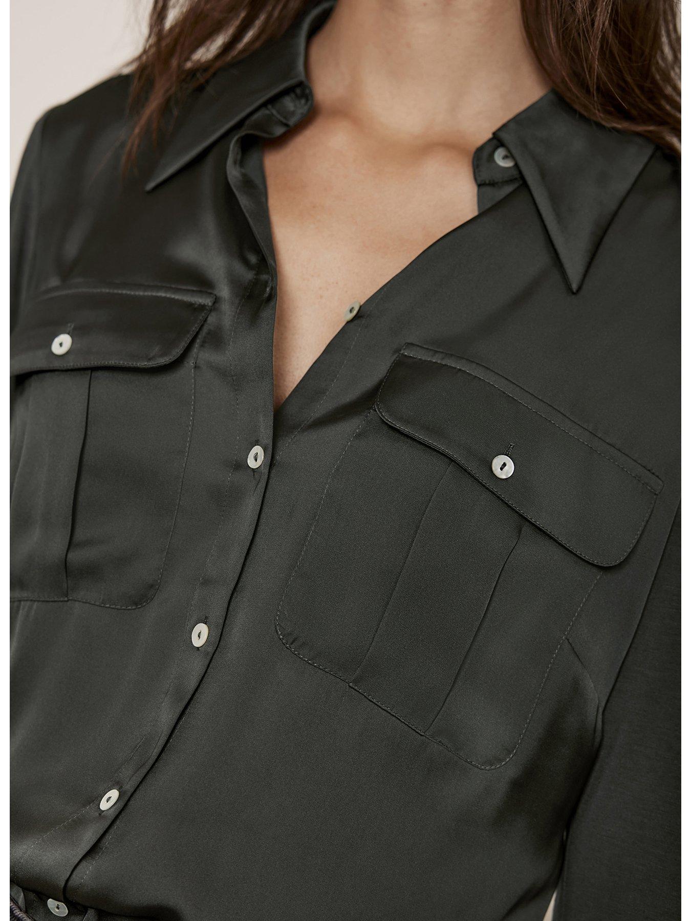 mint-velvet-satin-utility-shirt-khakidetail