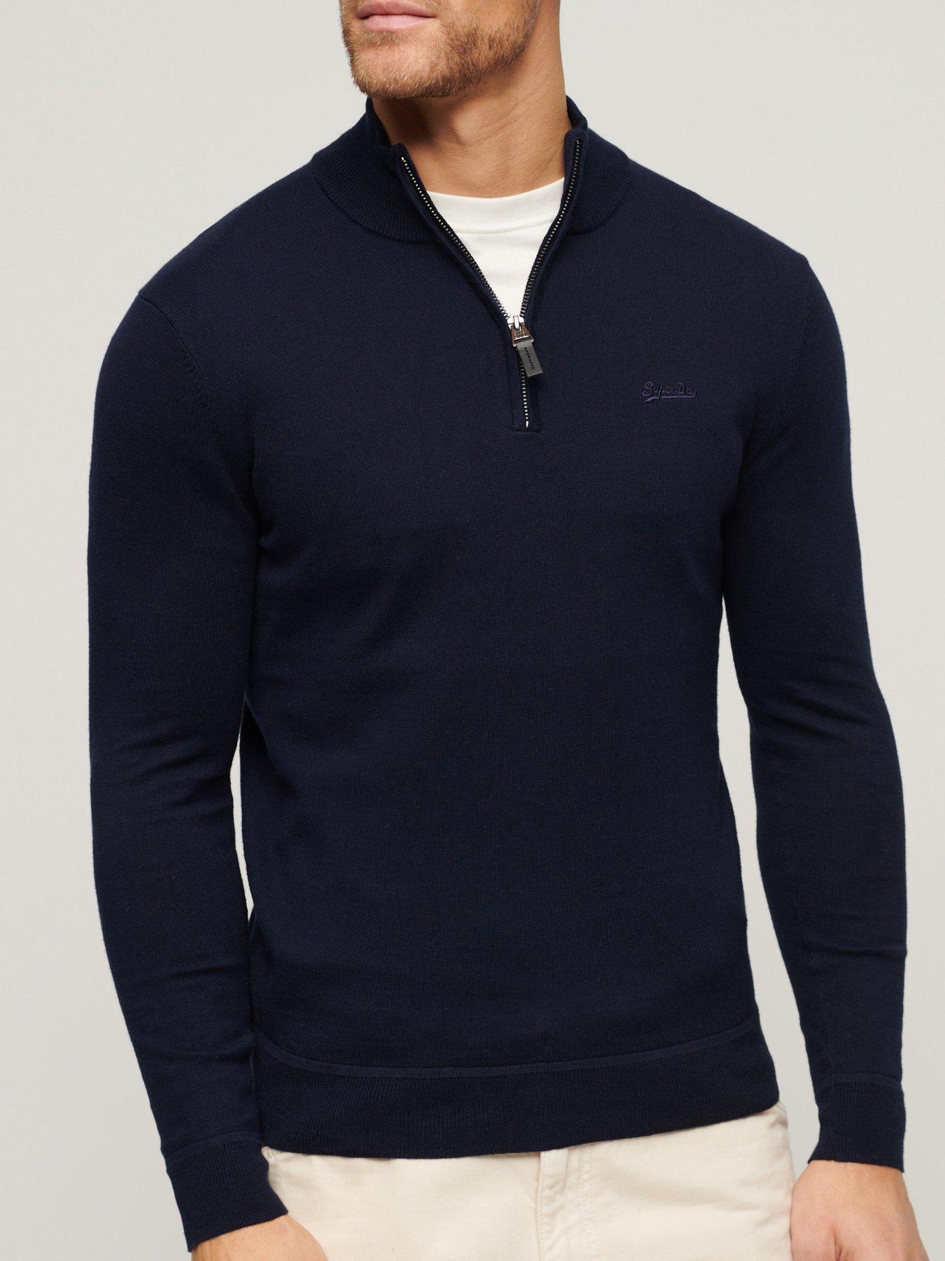 superdry-superdry-henley-cotton-14-zip-knitted-jumper-navyoutfit