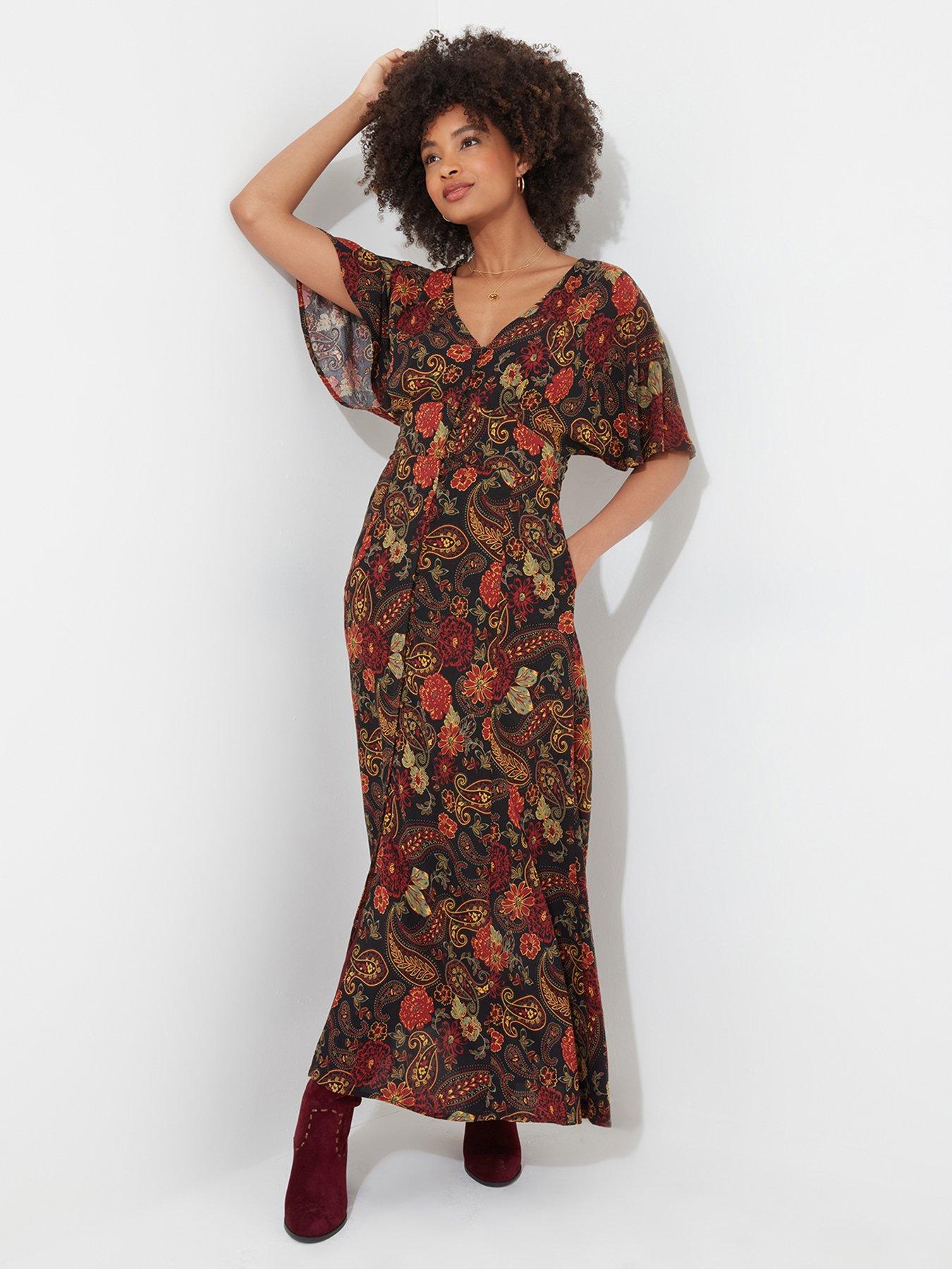 joe-browns-petite-autumn-colours-dress-brownfront