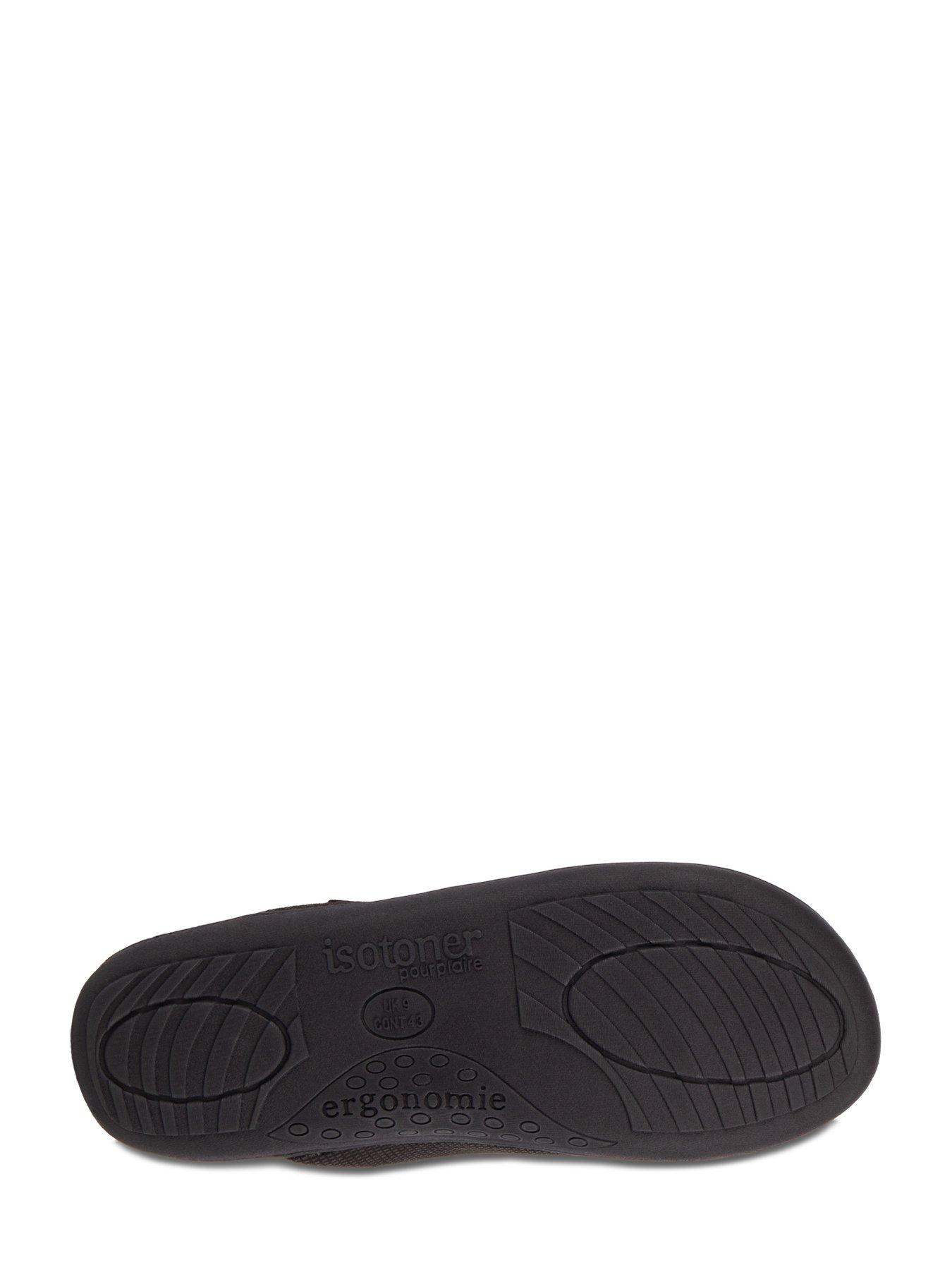 Image 4 of 5 of TOTES Isotoner Square Patterned Mule Slipper - Black