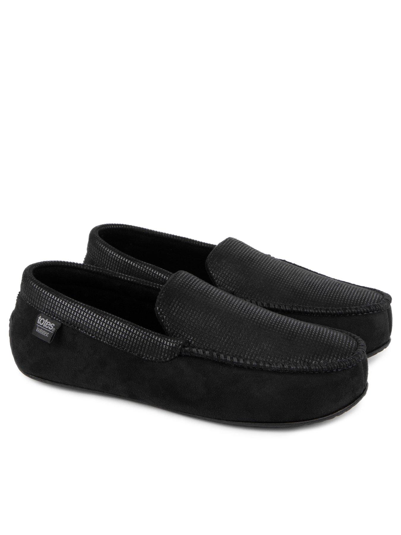 Image of TOTES Totes Isotoner Square Patterned Moccasin Slipper