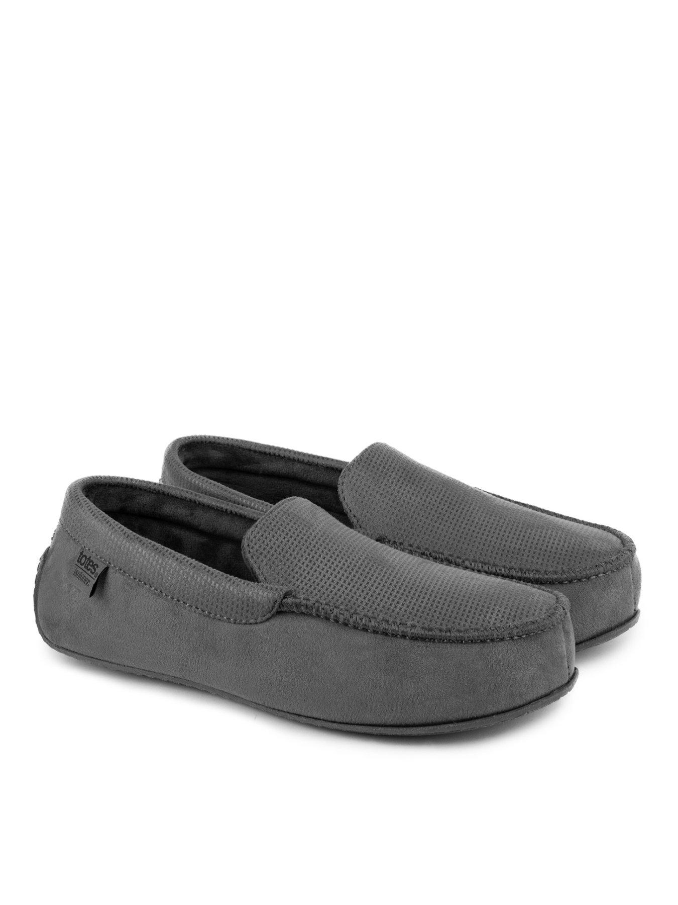 Image of TOTES Totes Isotoner Square Patterned Moccasin Slipper