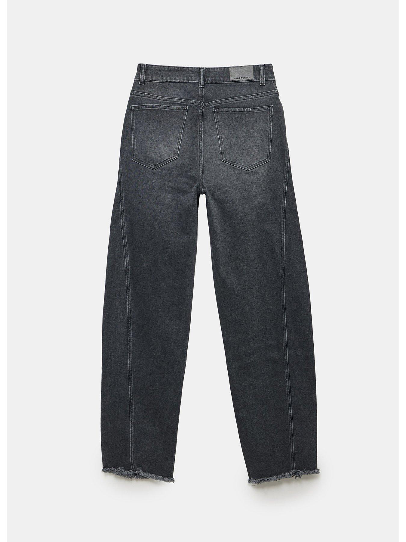 Image 6 of 6 of Mint Velvet Washed Tapered Jean - Black