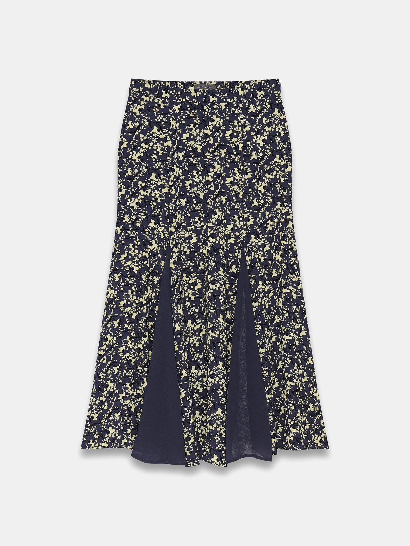 mint-velvet-navy-floral-print-godet-maxi-skirtdetail