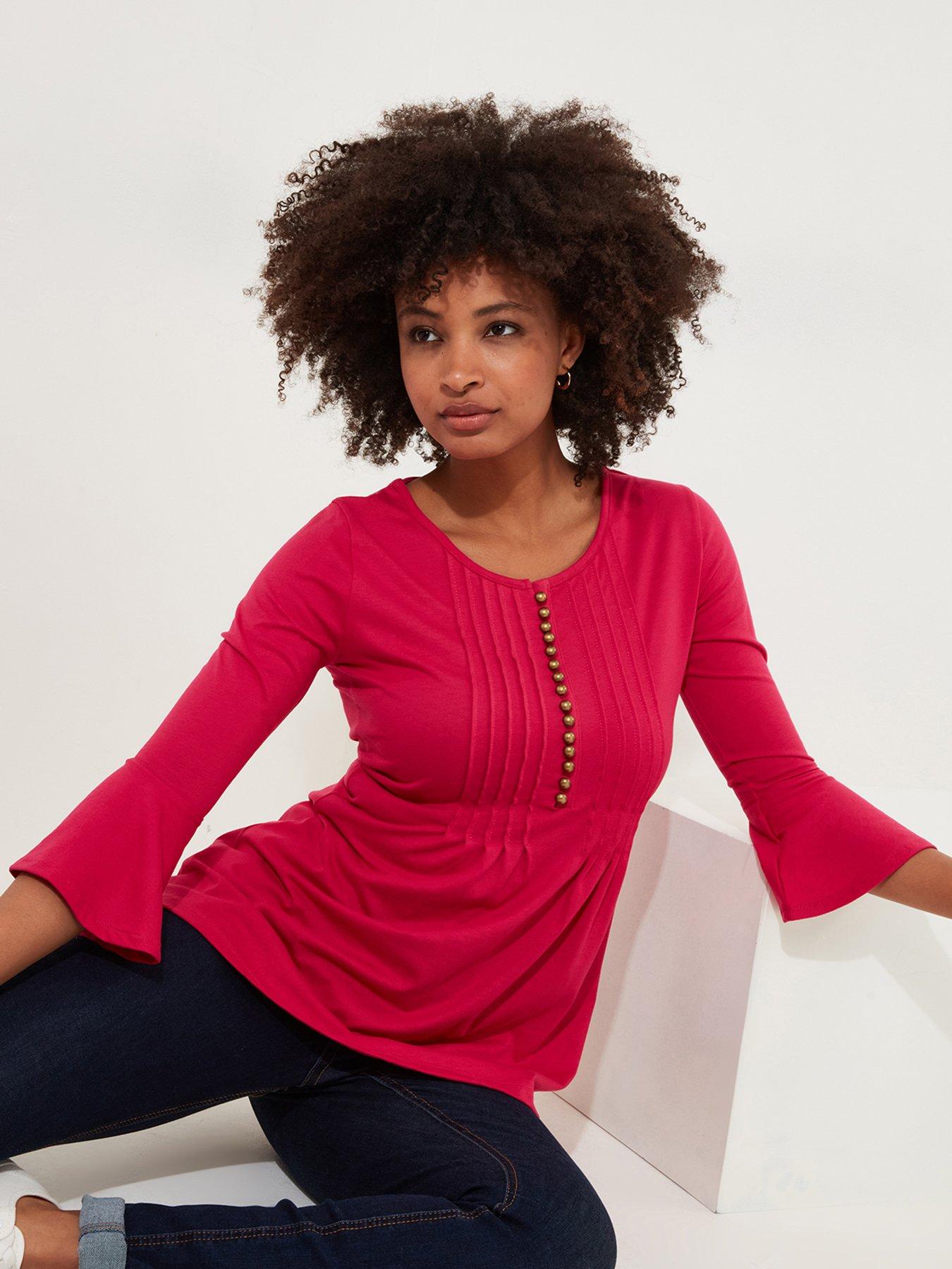 joe-browns-pink-button-longline-jersey-top