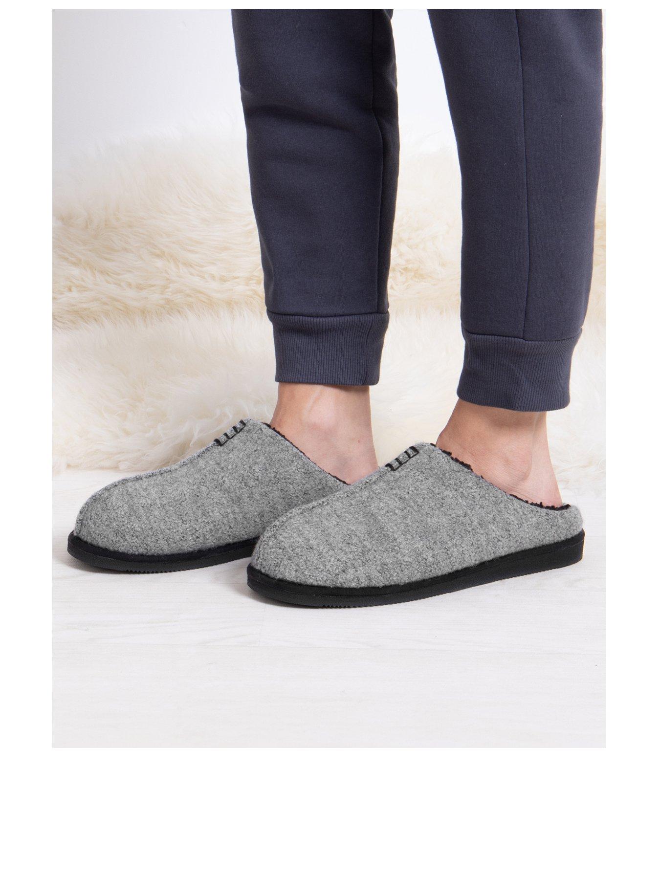 totes-totes-felted-warm-lining-mule-slipperstillFront