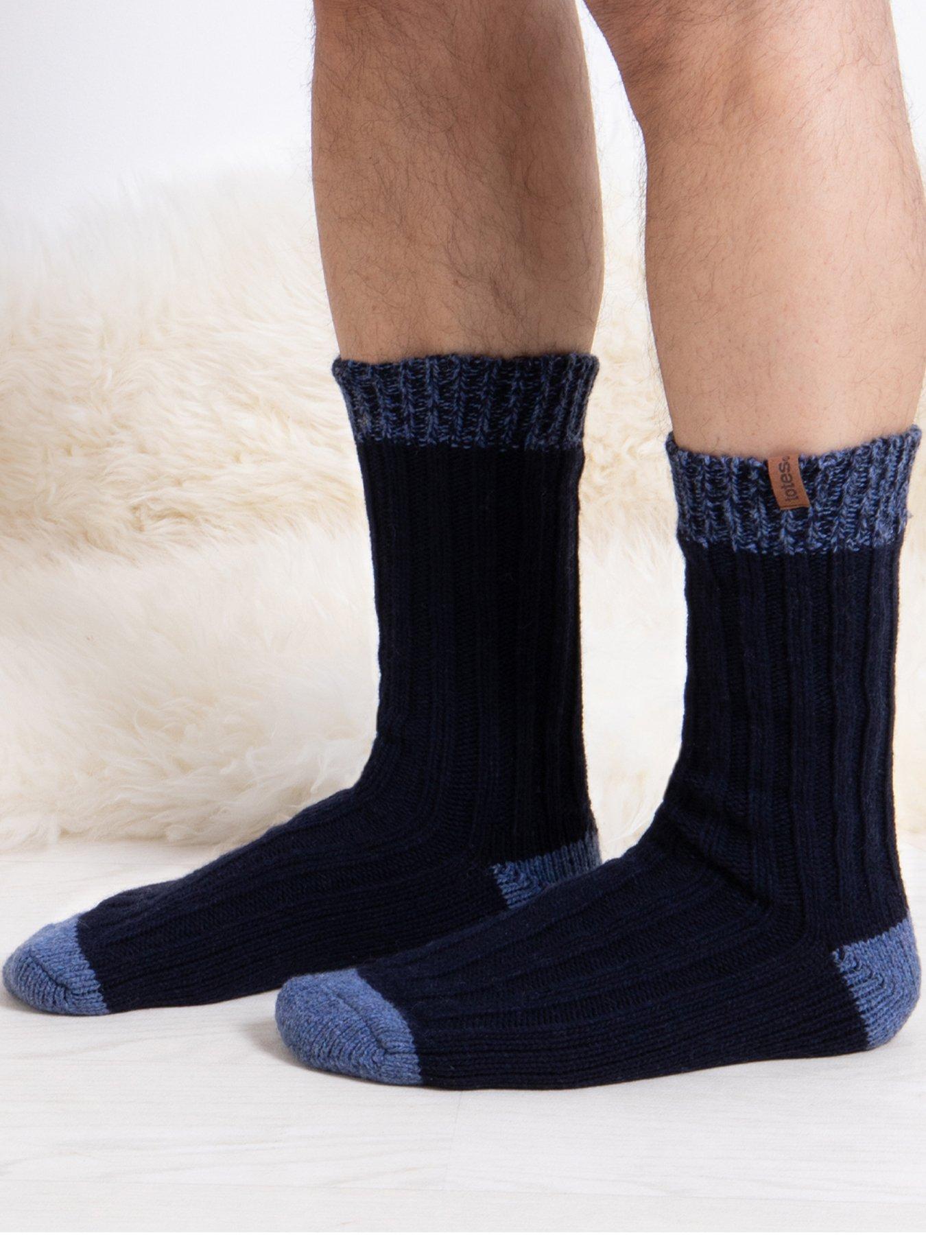 totes-2-pack-chunky-twist-wool-blend-thermal-boot-ankle-socks-multioutfit