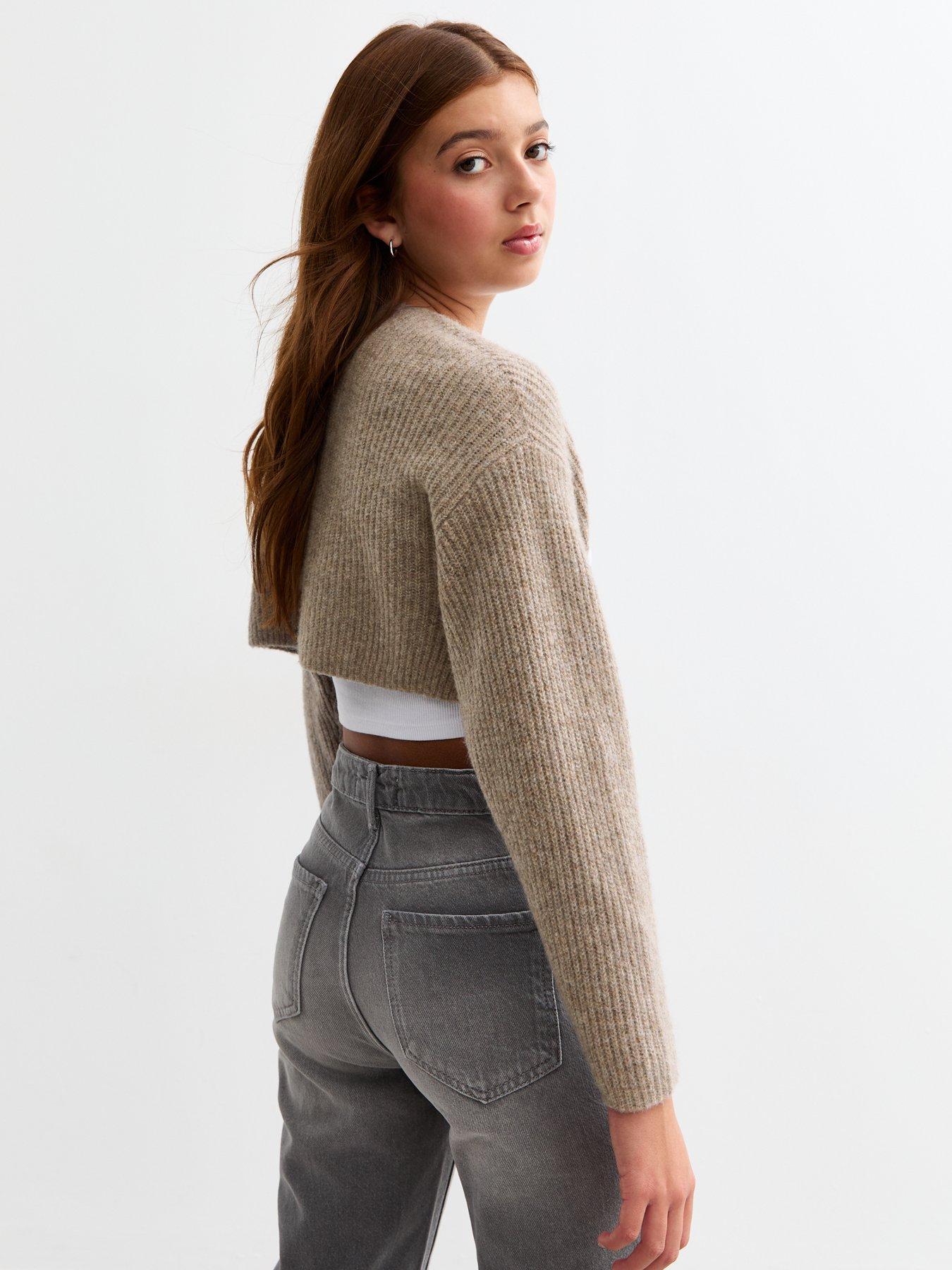 new-look-915-girls-mink-ribbed-knit-shrugstillFront