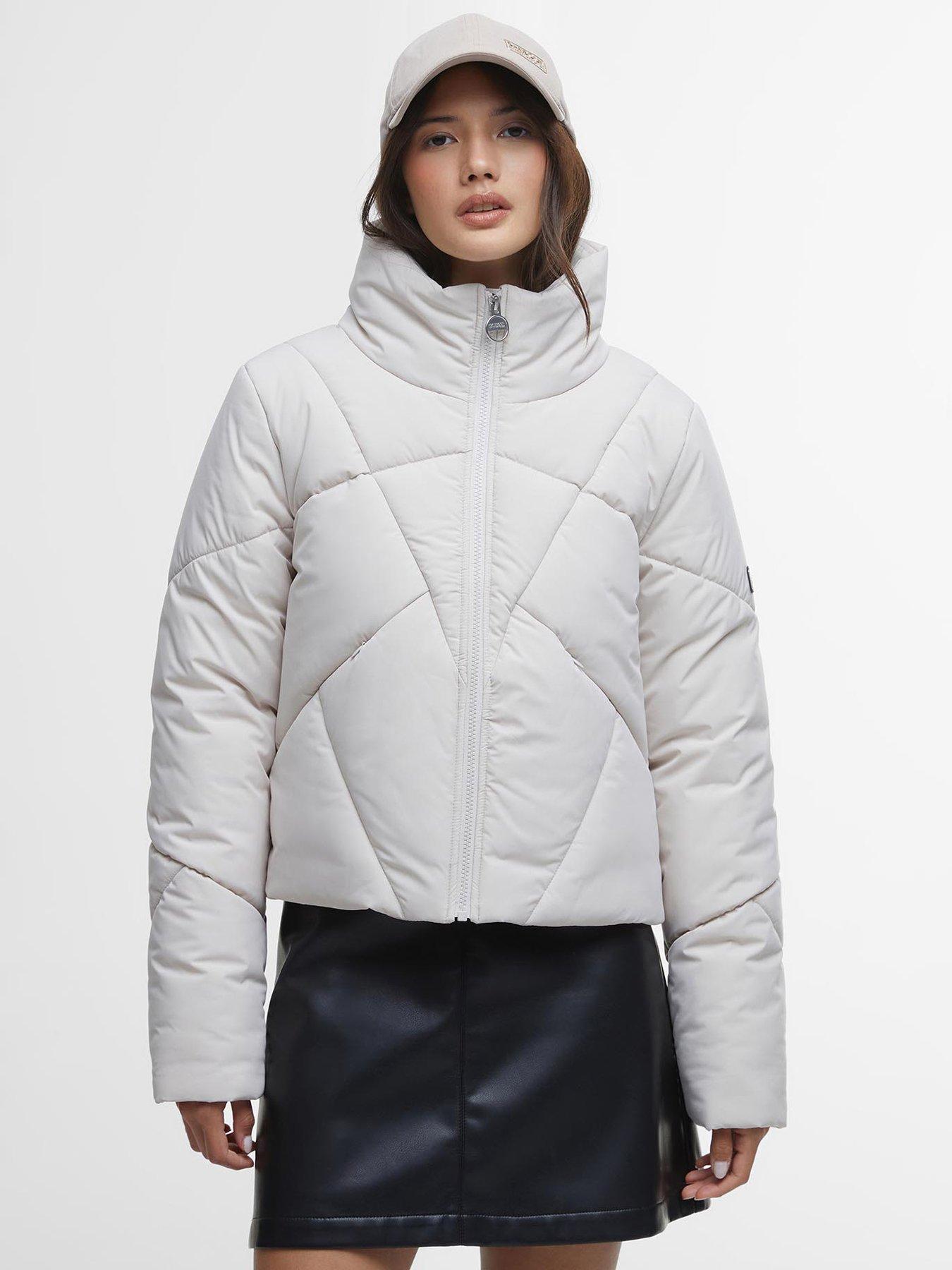 Image of Barbour International Rowen Quilted Jacket - Cream