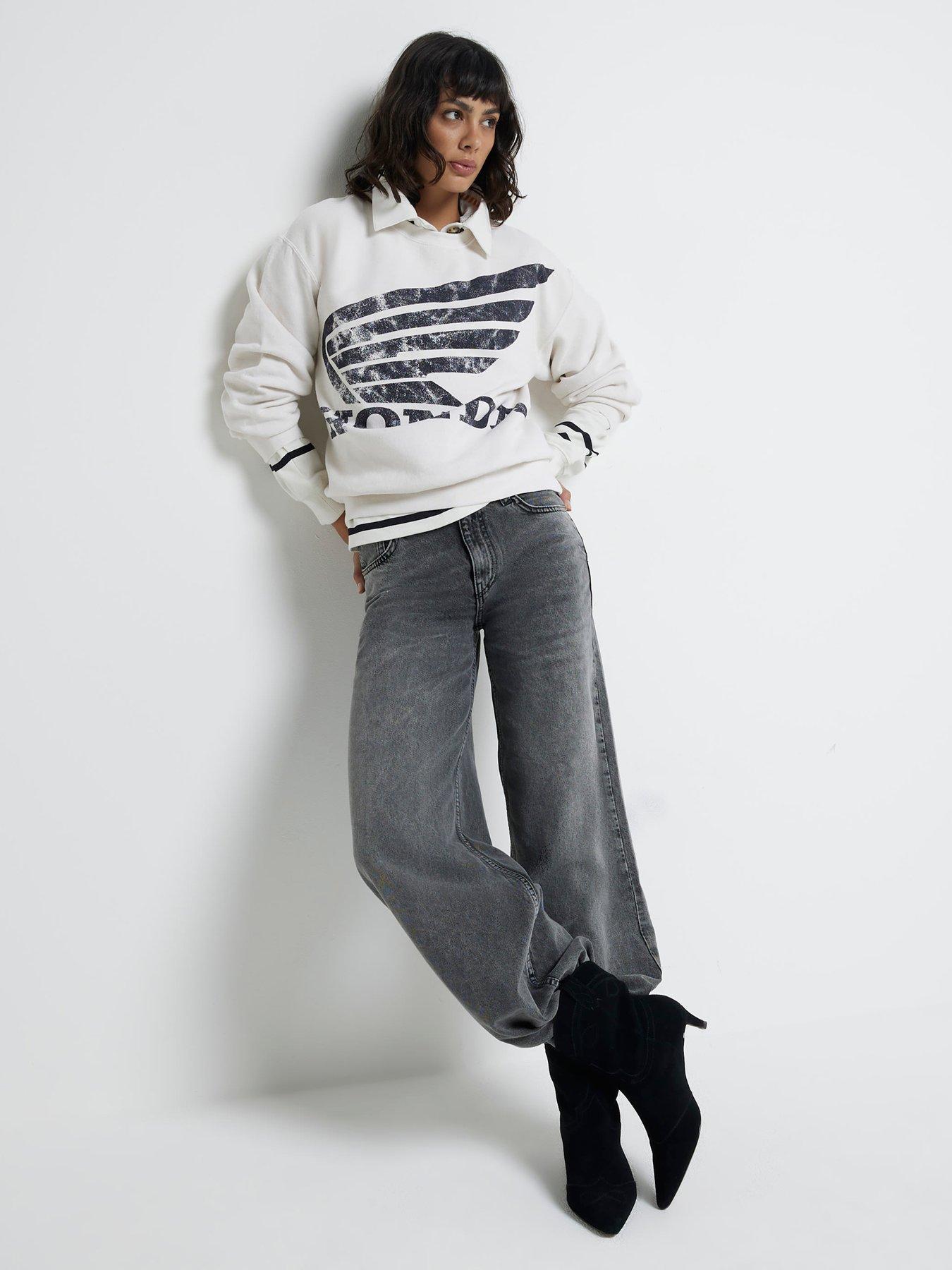 river-island-washed-out-sweatshirt-creamback