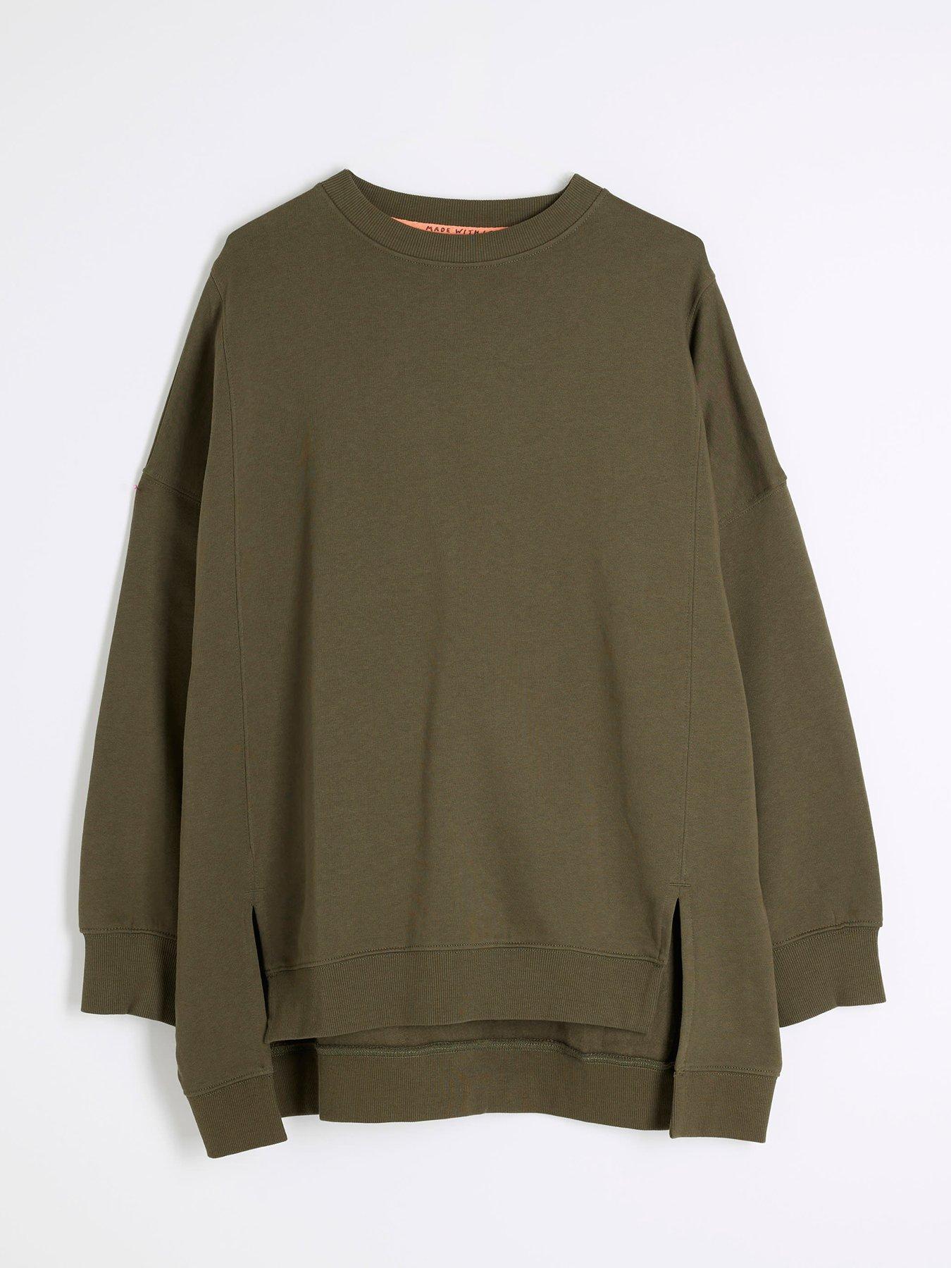 river-island-split-front-sweatshirt-khakidetail