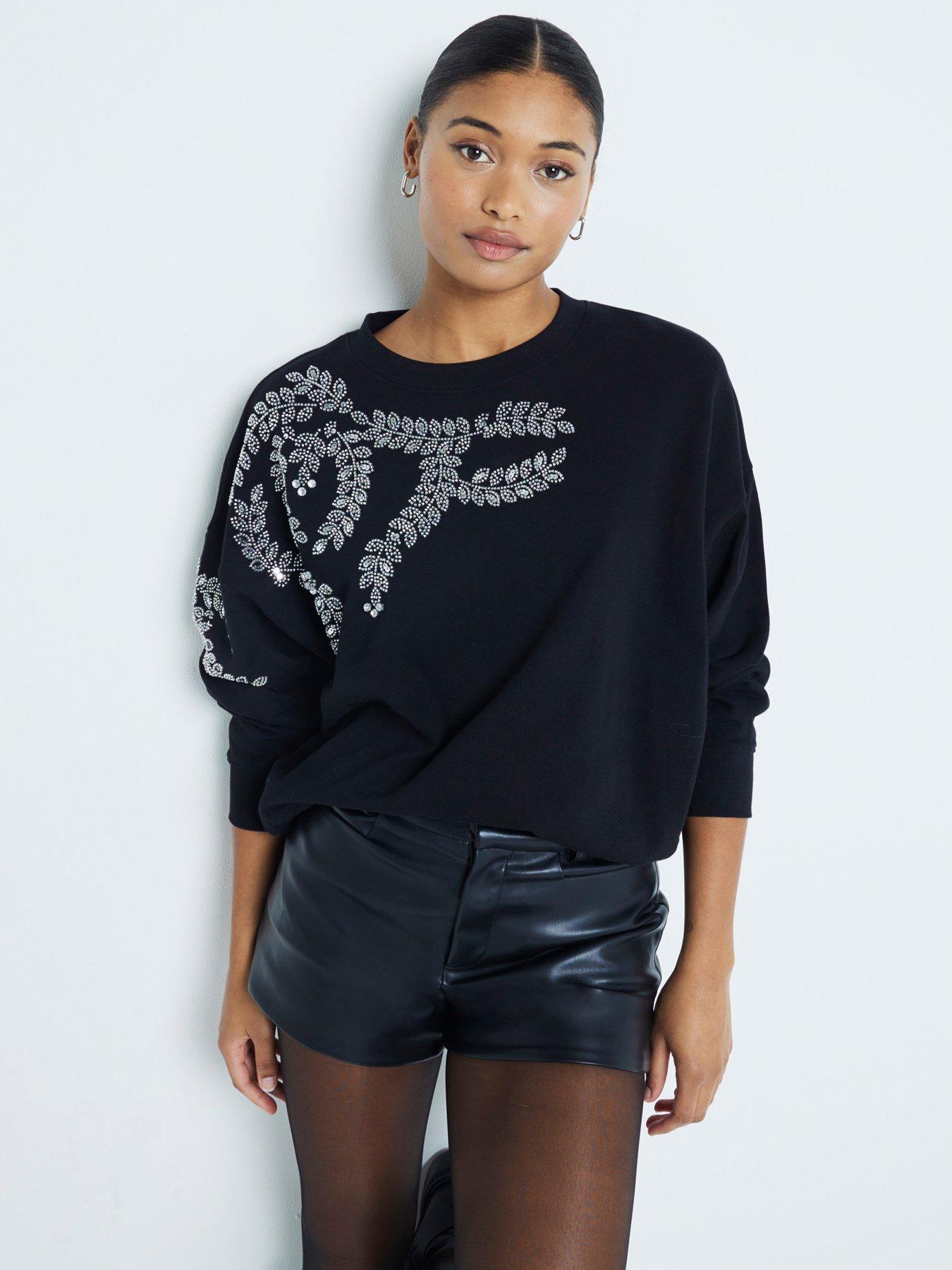 river-island-embellished-leaf-sweatshirt-black