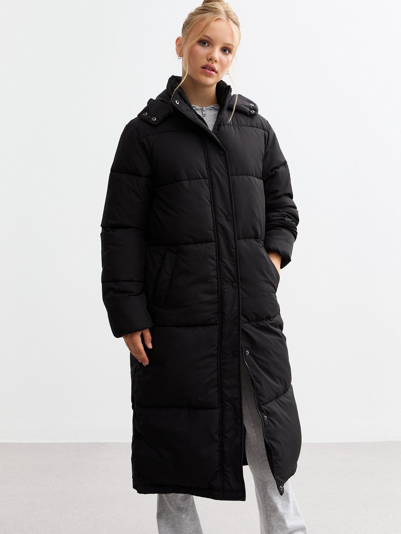 new-look-915-girls-black-tiered-shell-coat