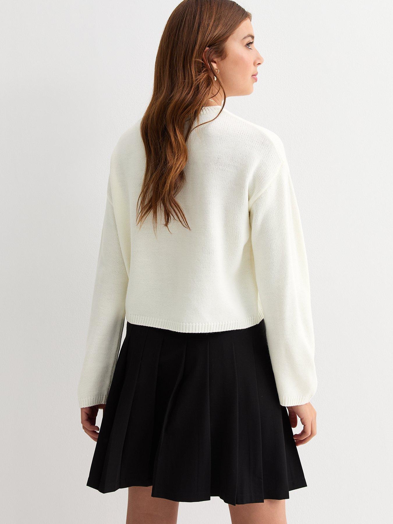 new-look-915-girls-white-bow-intarsia-knitted-crop-jumperback