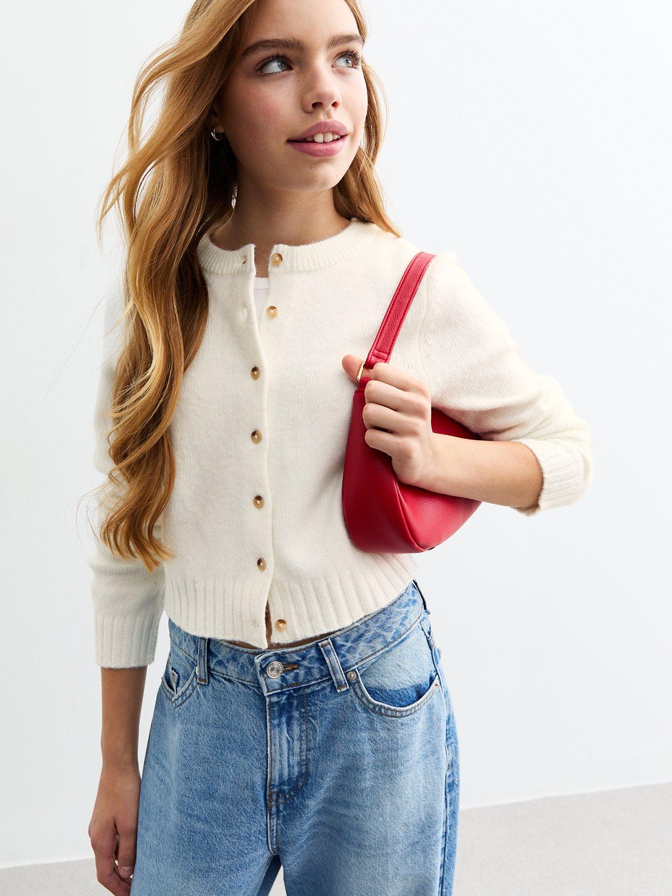 new-look-915-girls-off-white-crop-cardigan