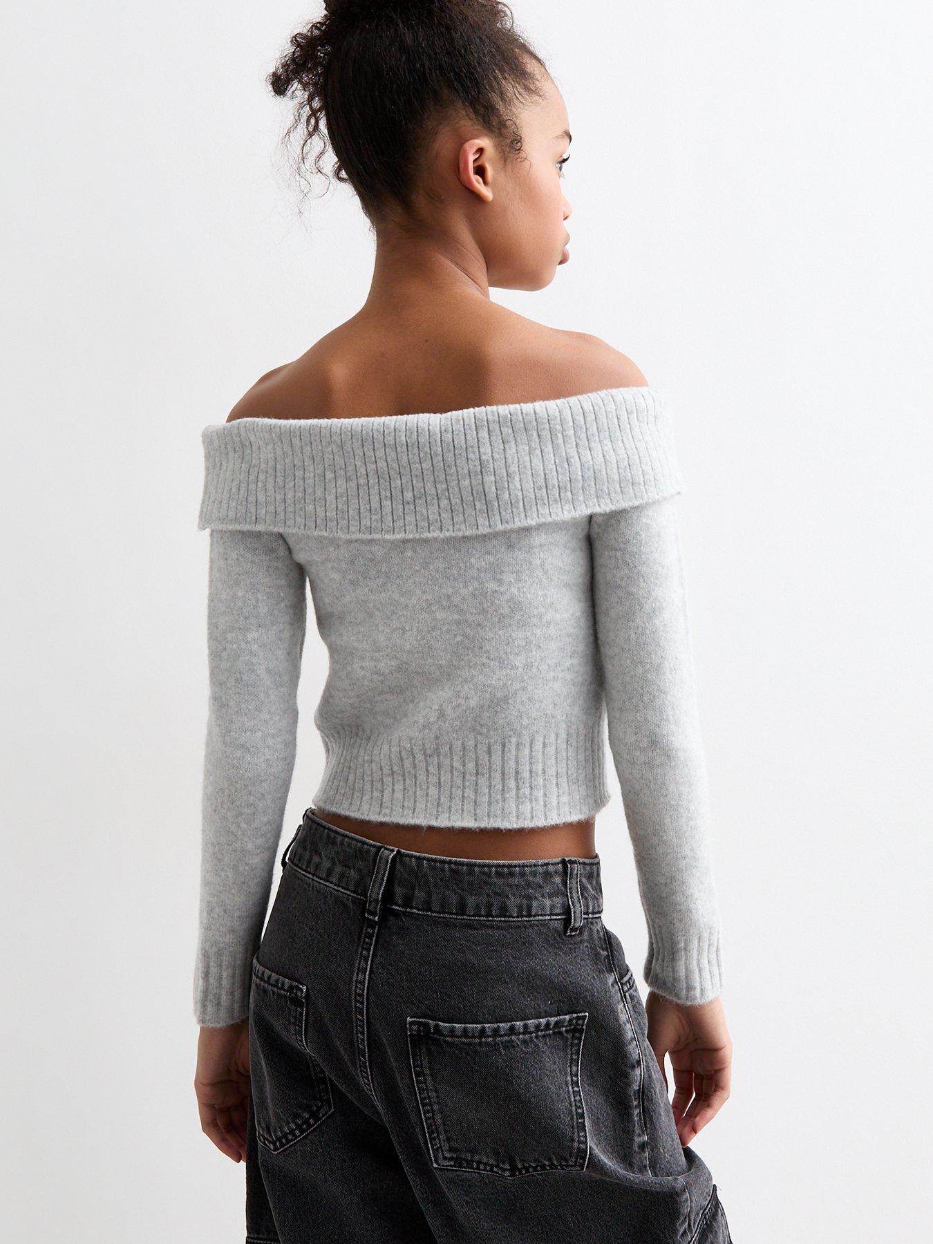 new-look-915-girls-grey-knit-bardot-jumperback