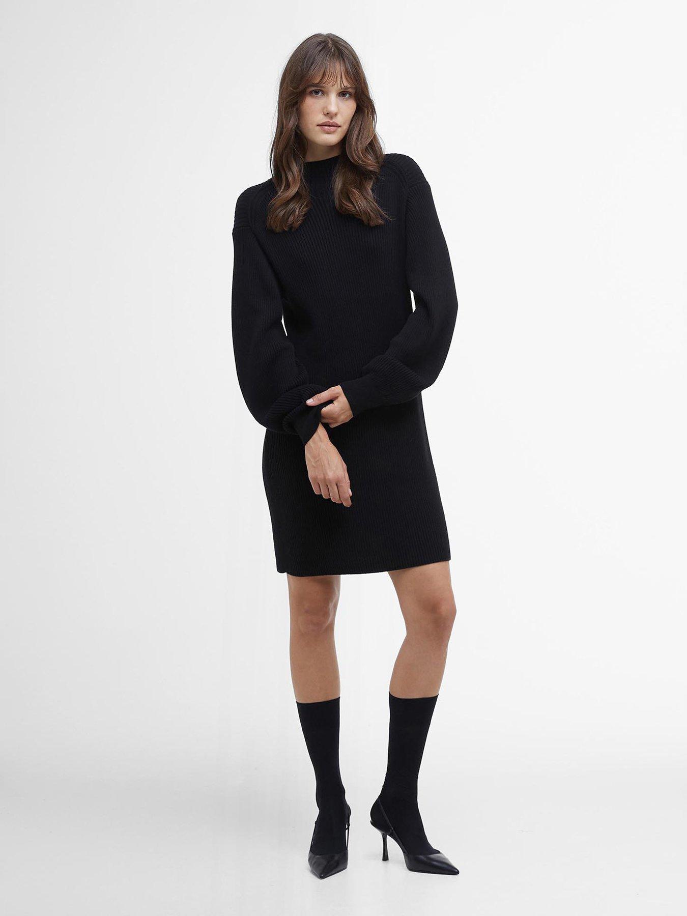 barbour-international-franchesca-knitted-dress-black