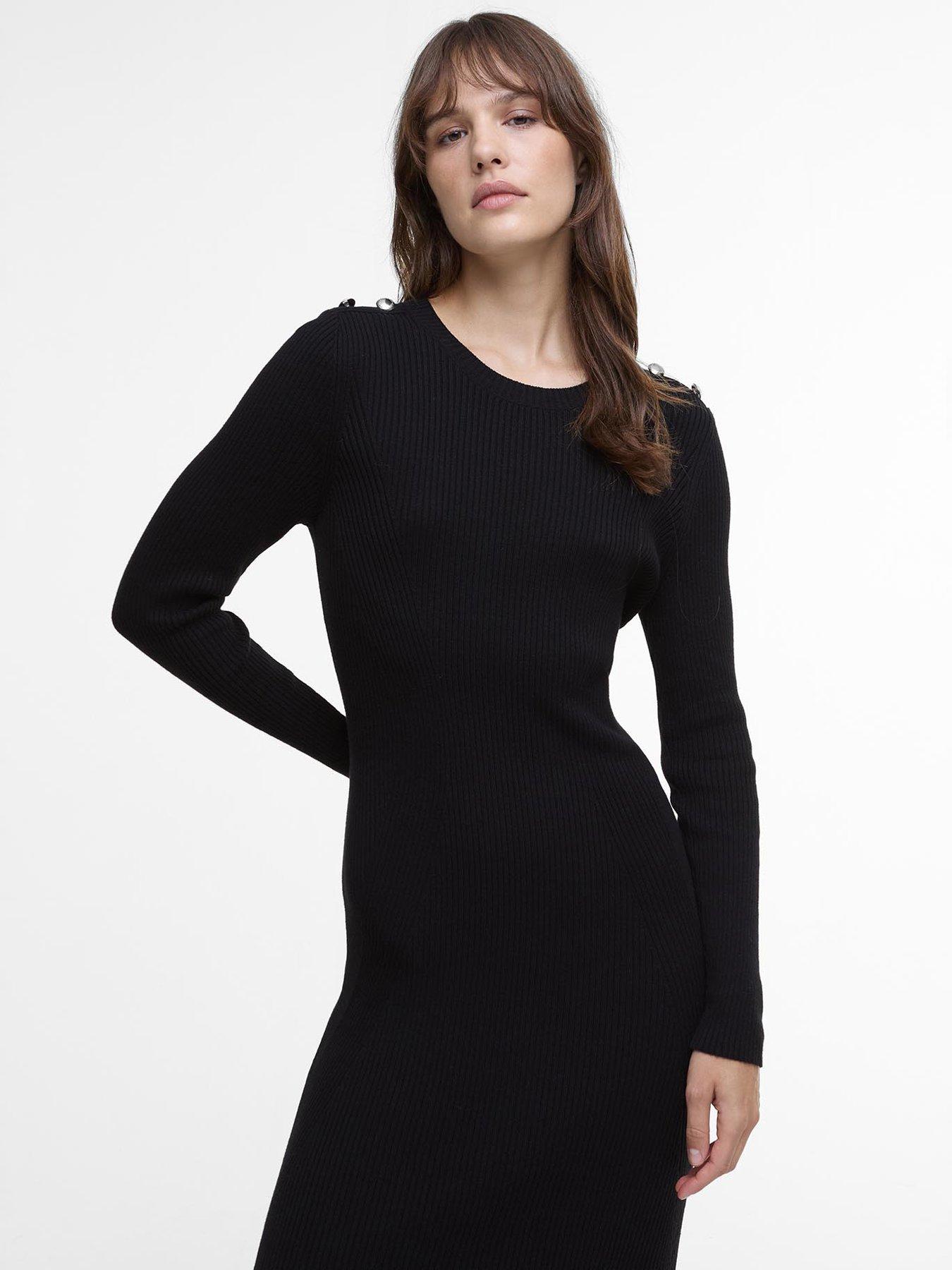 barbour-international-peyton-knitted-dress-blackoutfit