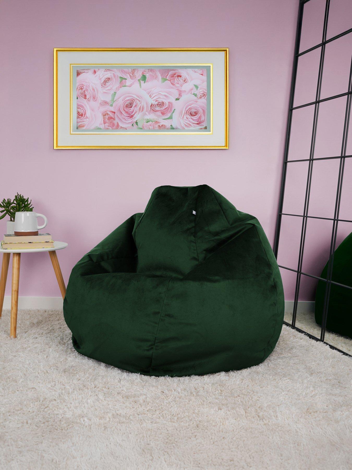 rucomfy-slouchbag-bean-bag-velvet--emeraldfront