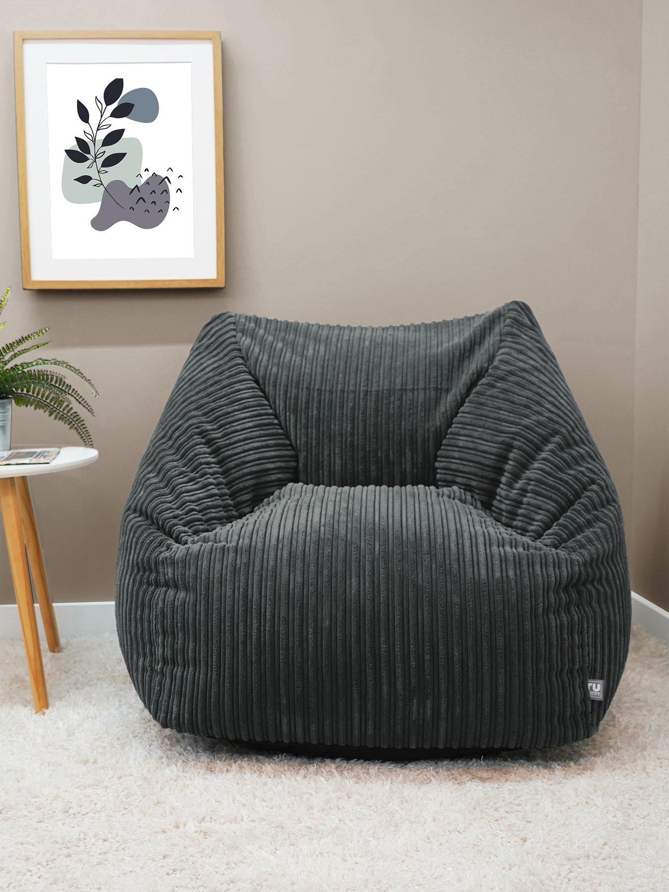 rucomfy-jumbocord-snugglechair--slate-greyfront