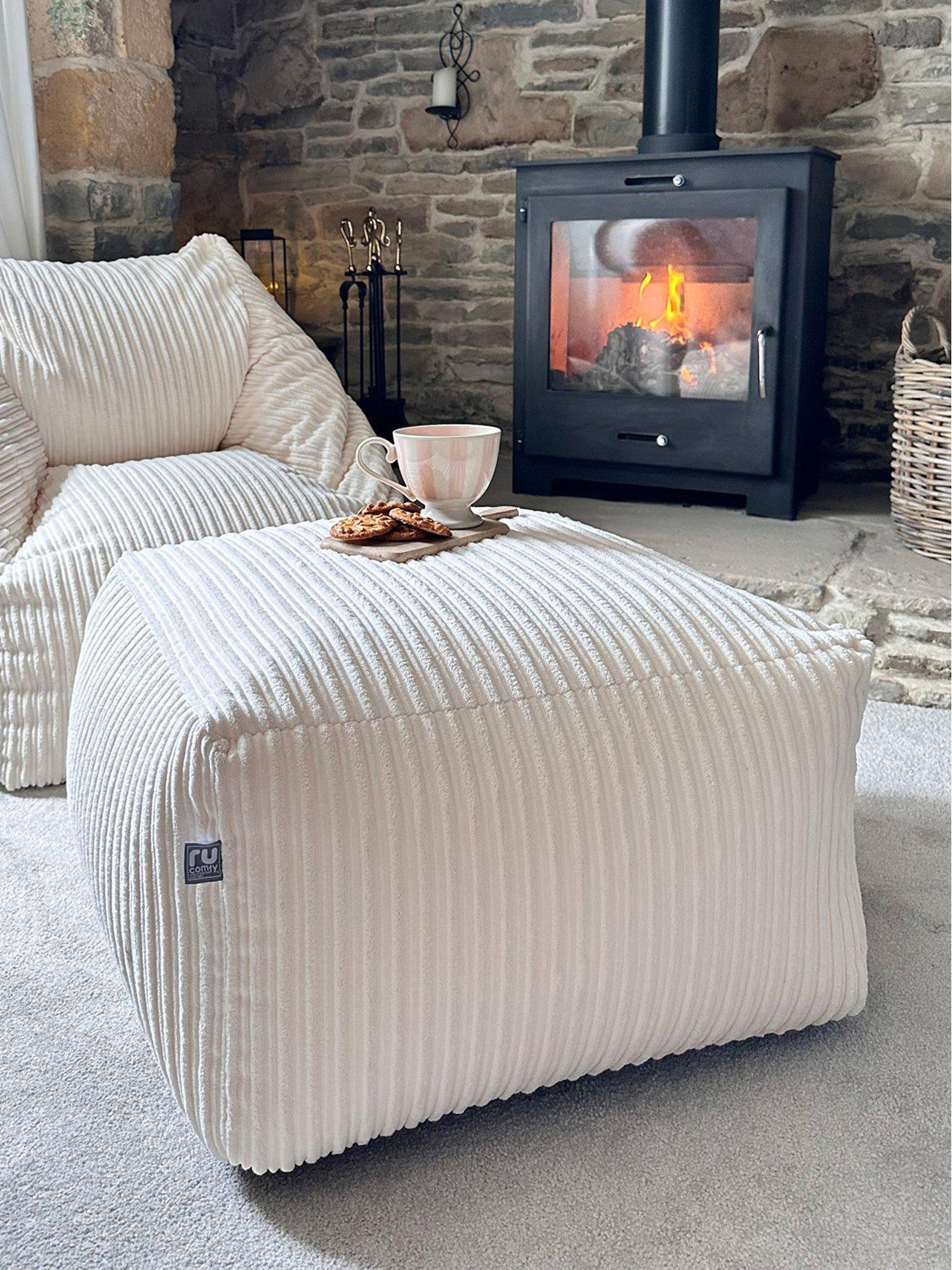 Image 1 of 7 of rucomfy Jumbo Cord Ottoman Beanbag