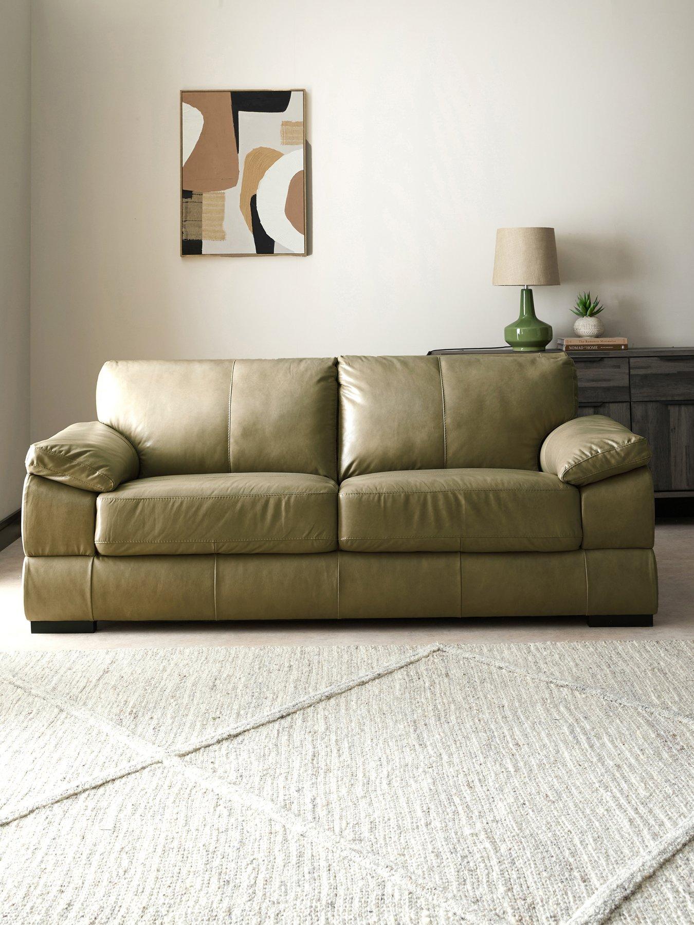 The Very Collection Marlow Italian Leather 3 Seater Sofa