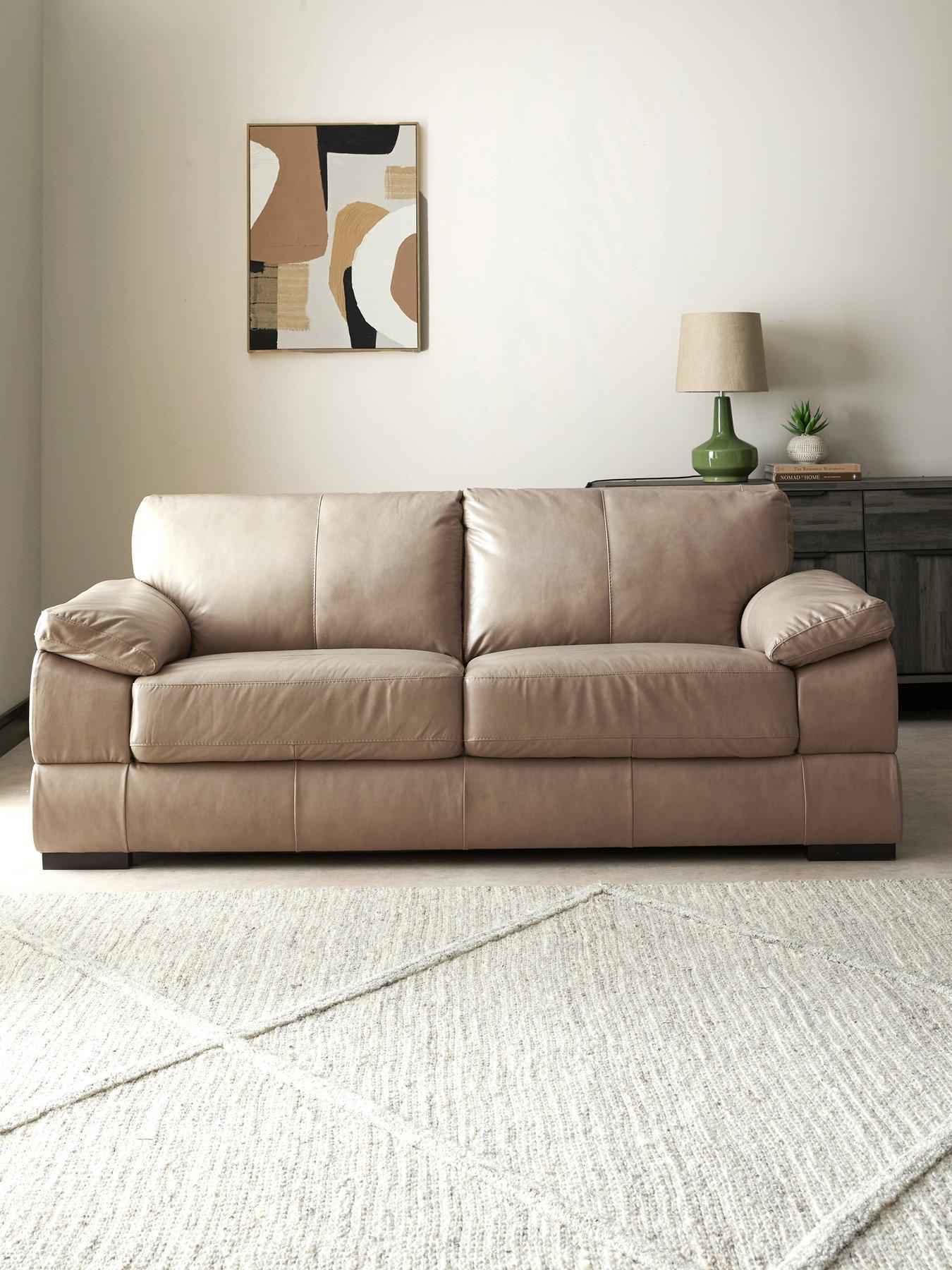 The Very Collection Marlow Italian Leather 3 Seater Sofa